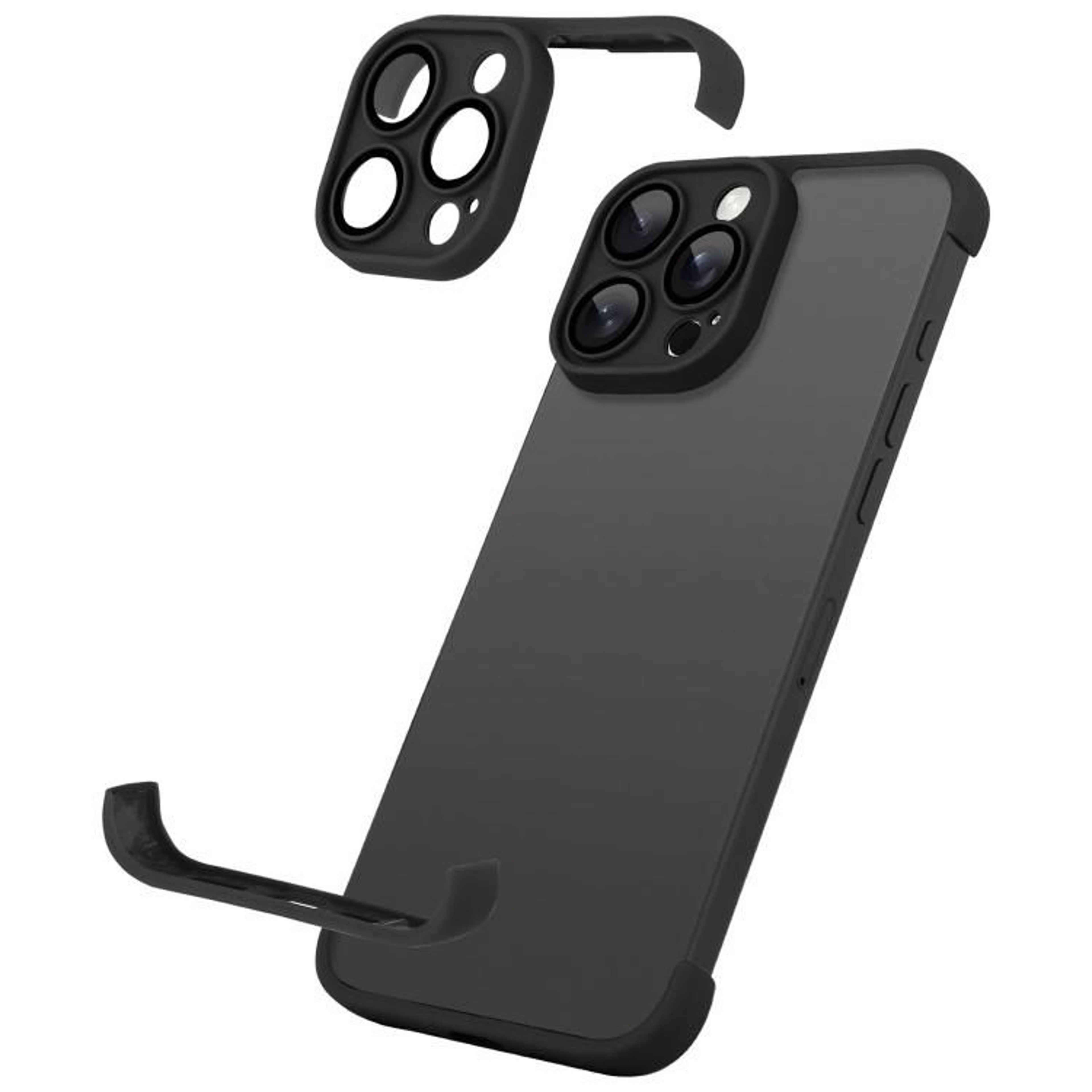 Ultra Thin Frameless IPhone 16 Pro Case With Airbag Corners  Camera Lens Protector 6