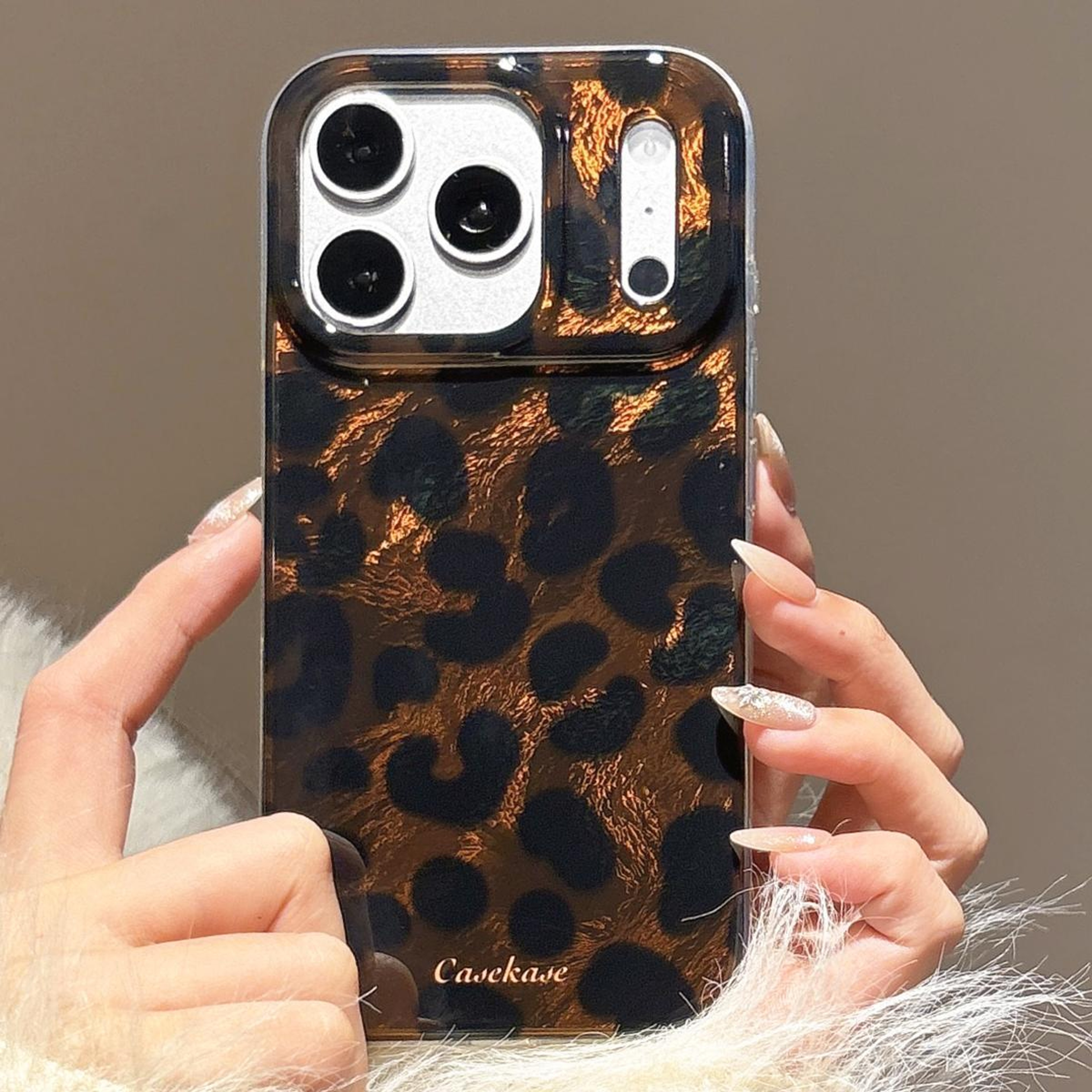 Luxury Brown Leopard Print TPU Phone Case for iPhone 17 Pro Max Shockproof Protective Cover – view 1