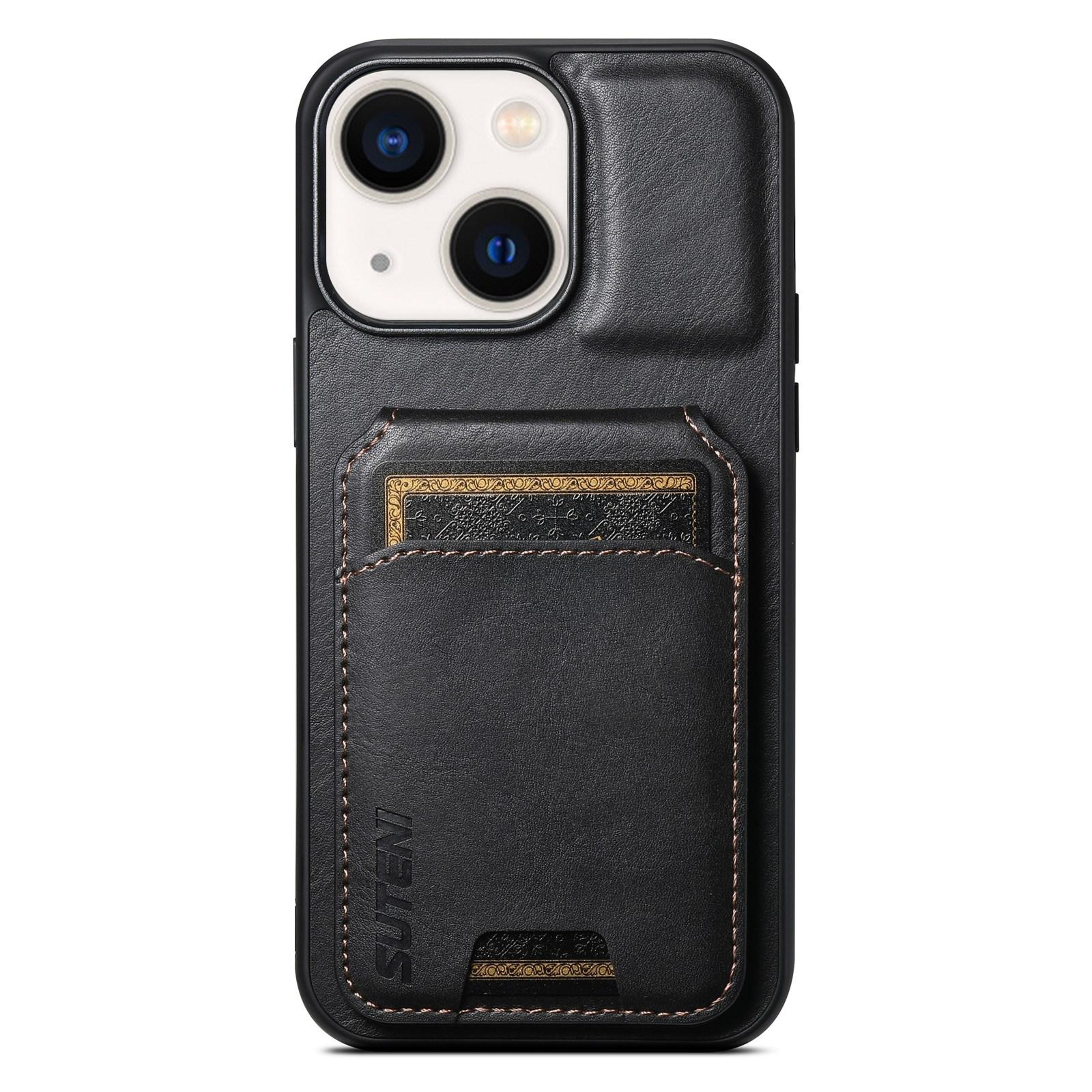 Suteni H02 IPhone 14 Plus Wallet Case With Leather Stand  Card Holder 0
