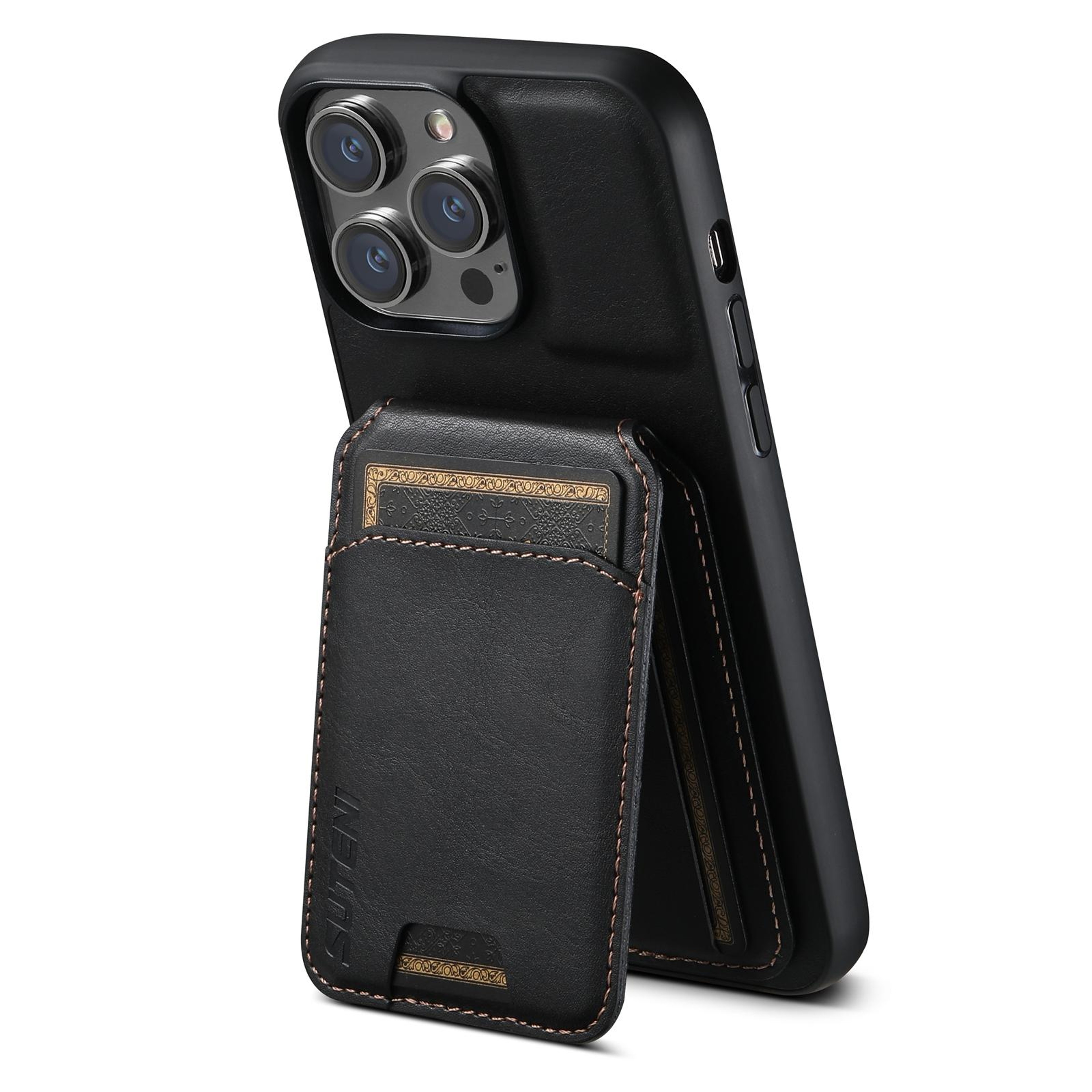 Suteni H02 IPhone 14 Plus Wallet Case With Leather Stand  Card Holder 2