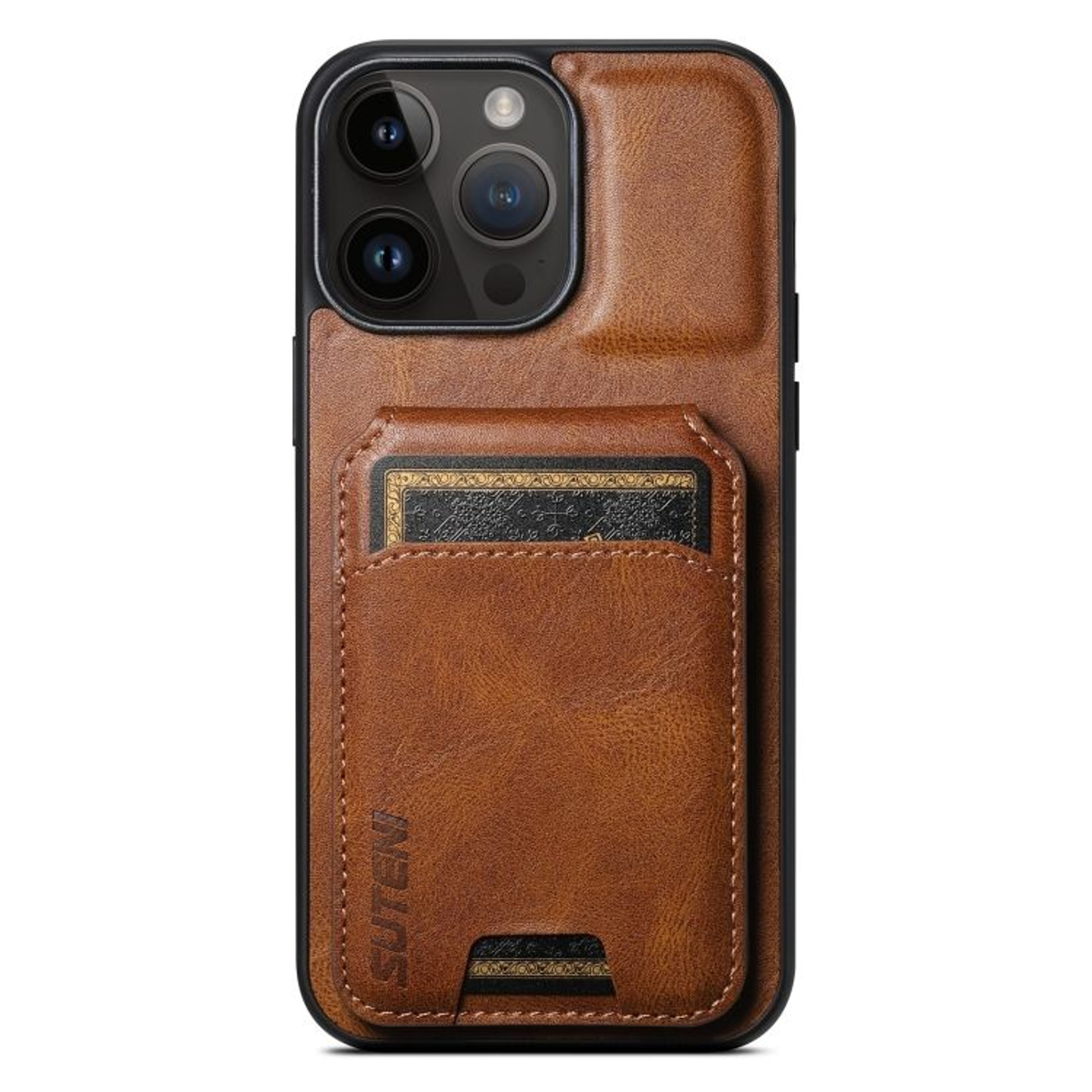 Suteni Leather Wallet Stand Case For IPhone 14 Pro Max With Card Holder And Kickstand 7