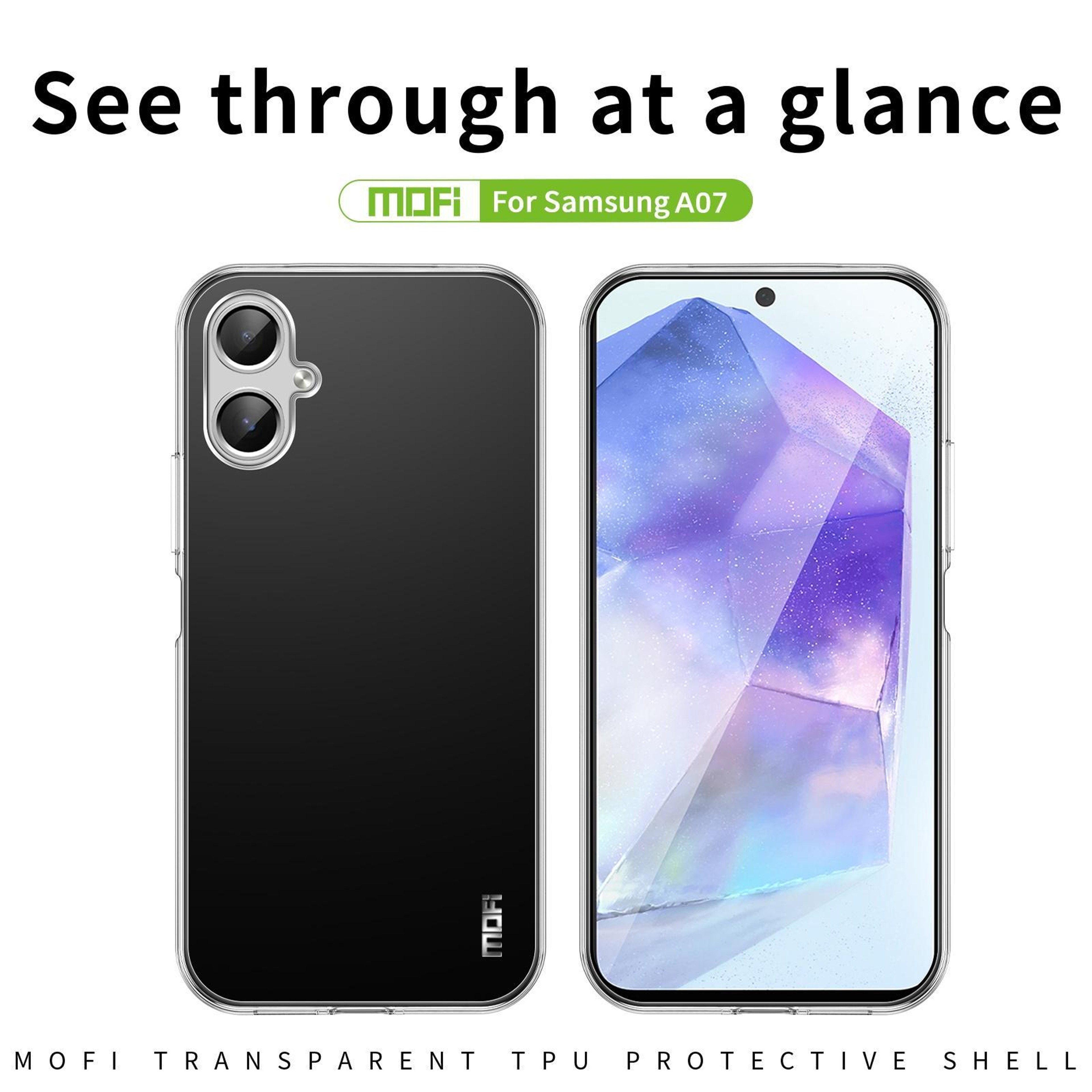 MOFI Ming Series Samsung Galaxy A07 4G Clear Case Ultra Thin TPU Phone Case Transparent – view 3