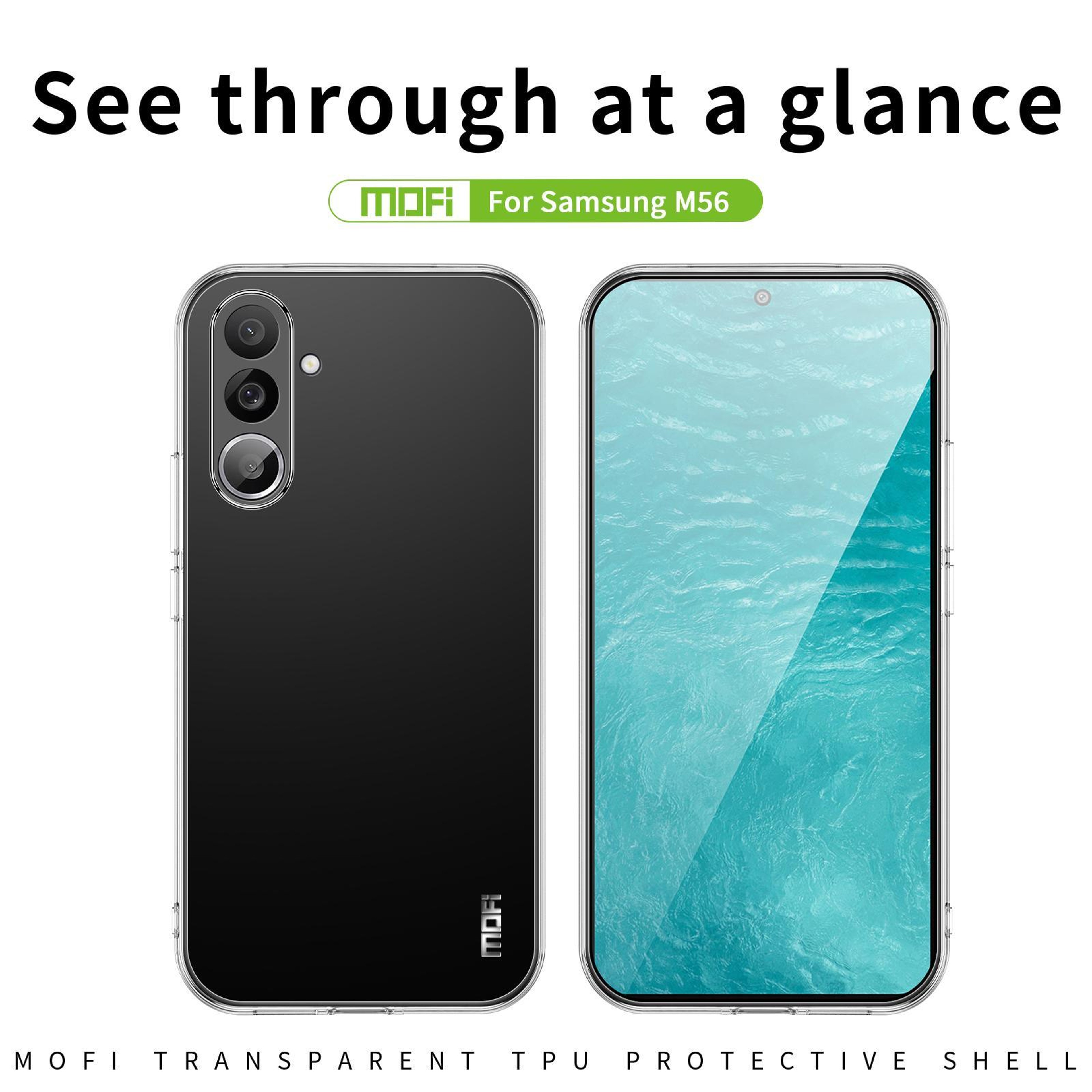 MOFI Ultra Thin Clear TPU Phone Case for Samsung Galaxy M56 5G Shockproof Protective Cover – view 3