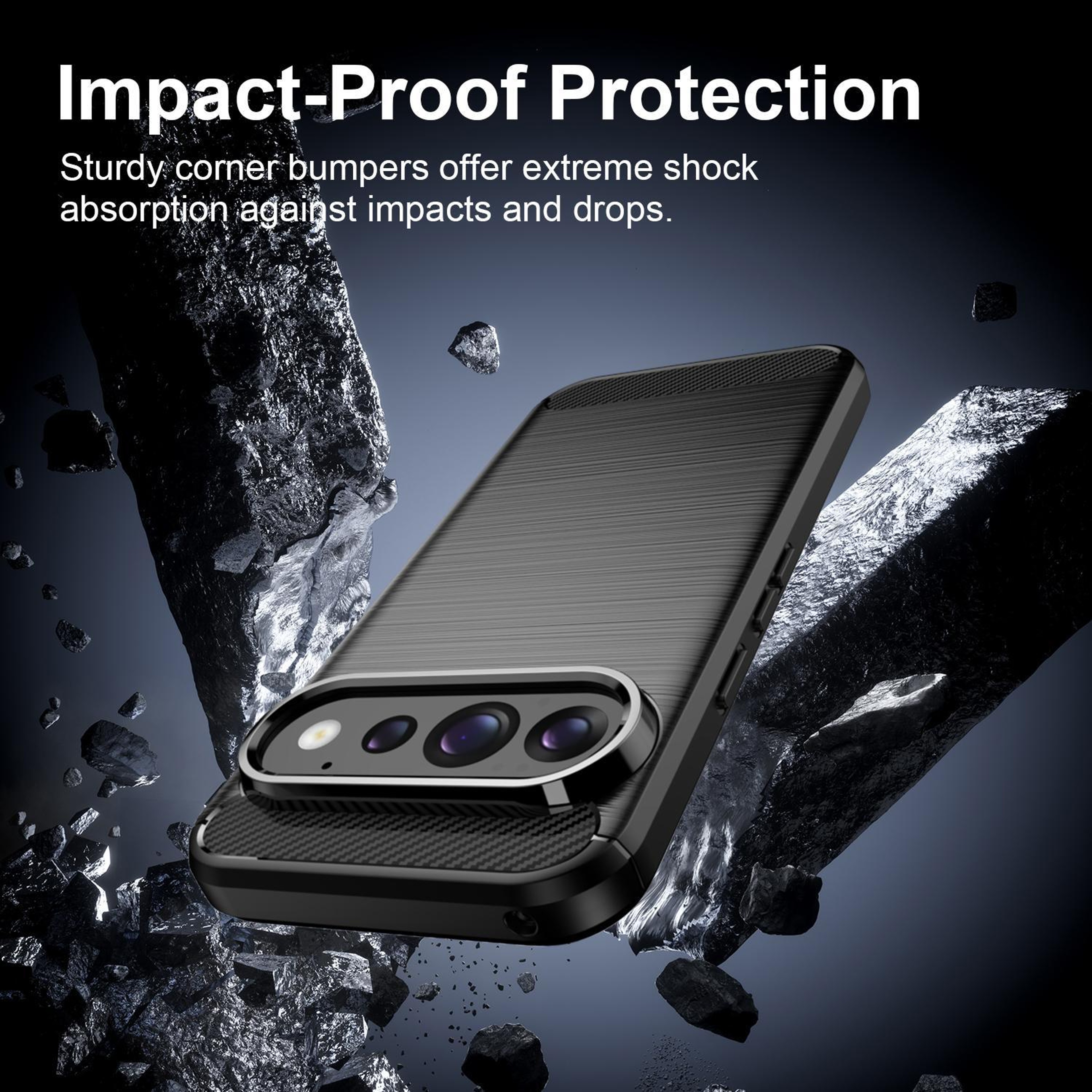 Slim Carbon Fiber TPU Case For Google Pixel 11 With Brushed Texture Shockproof Cover 3