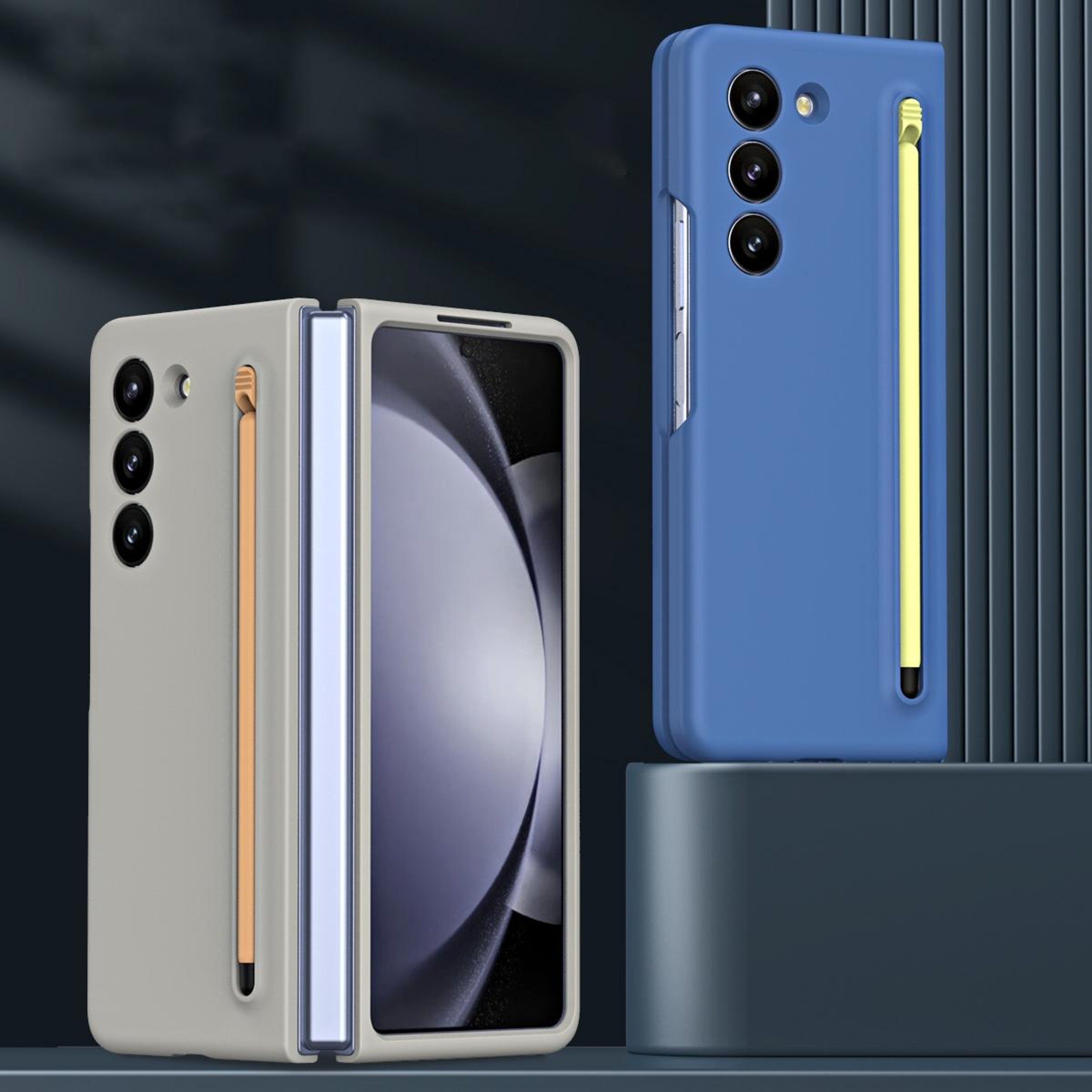 Galaxy Z Fold7 5G Shockproof Phone Case With Skin Feel Finish  Mirror Design Slim Protective Cover 2
