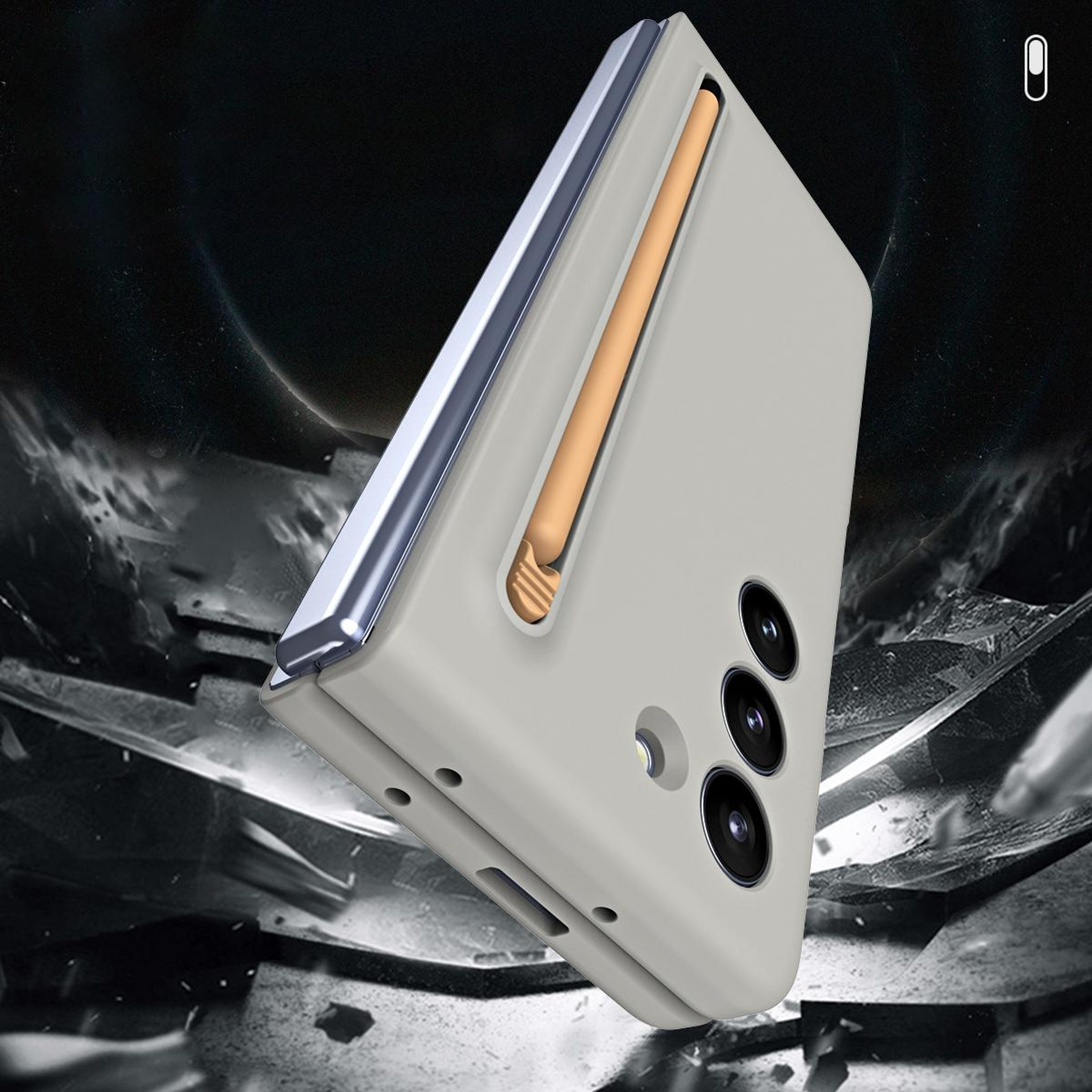 Galaxy Z Fold5 Shockproof Phone Case Skin Feel Slim Protective Cover With Mirror Finish 5