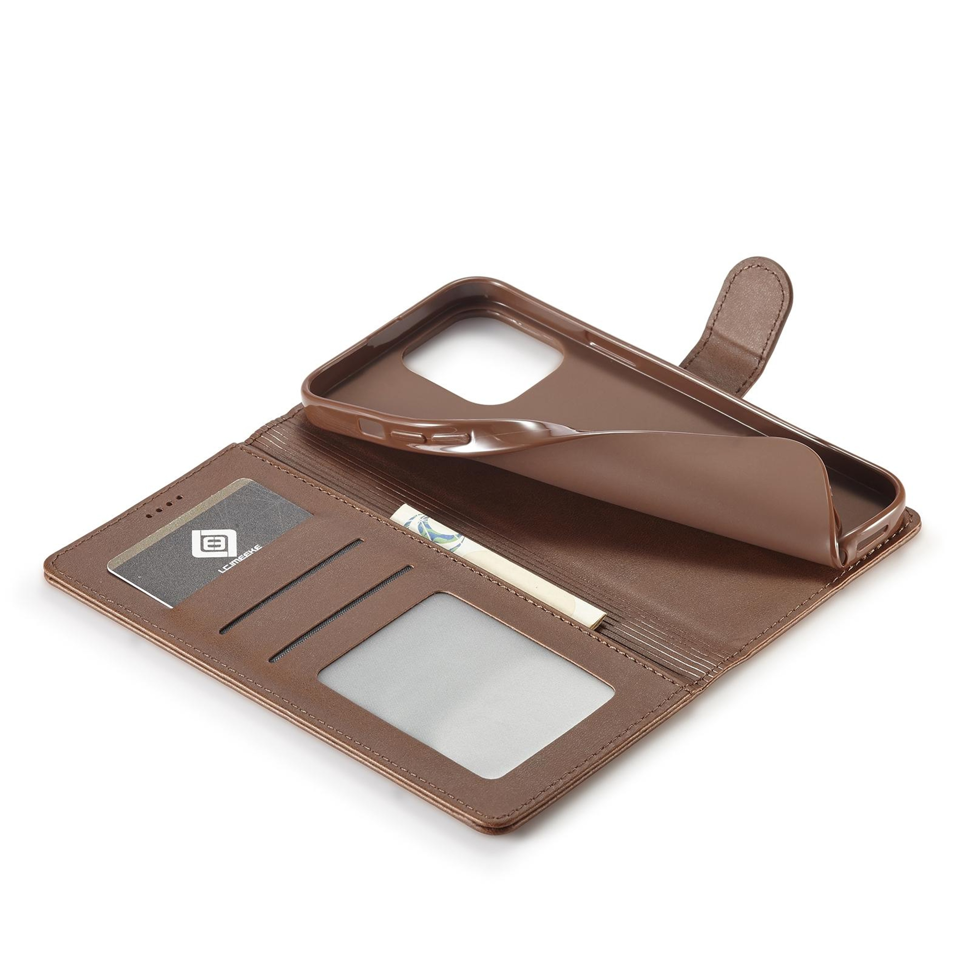 IPhone 14 Pro Max Leather Wallet Case With Stand And Card Holder 5