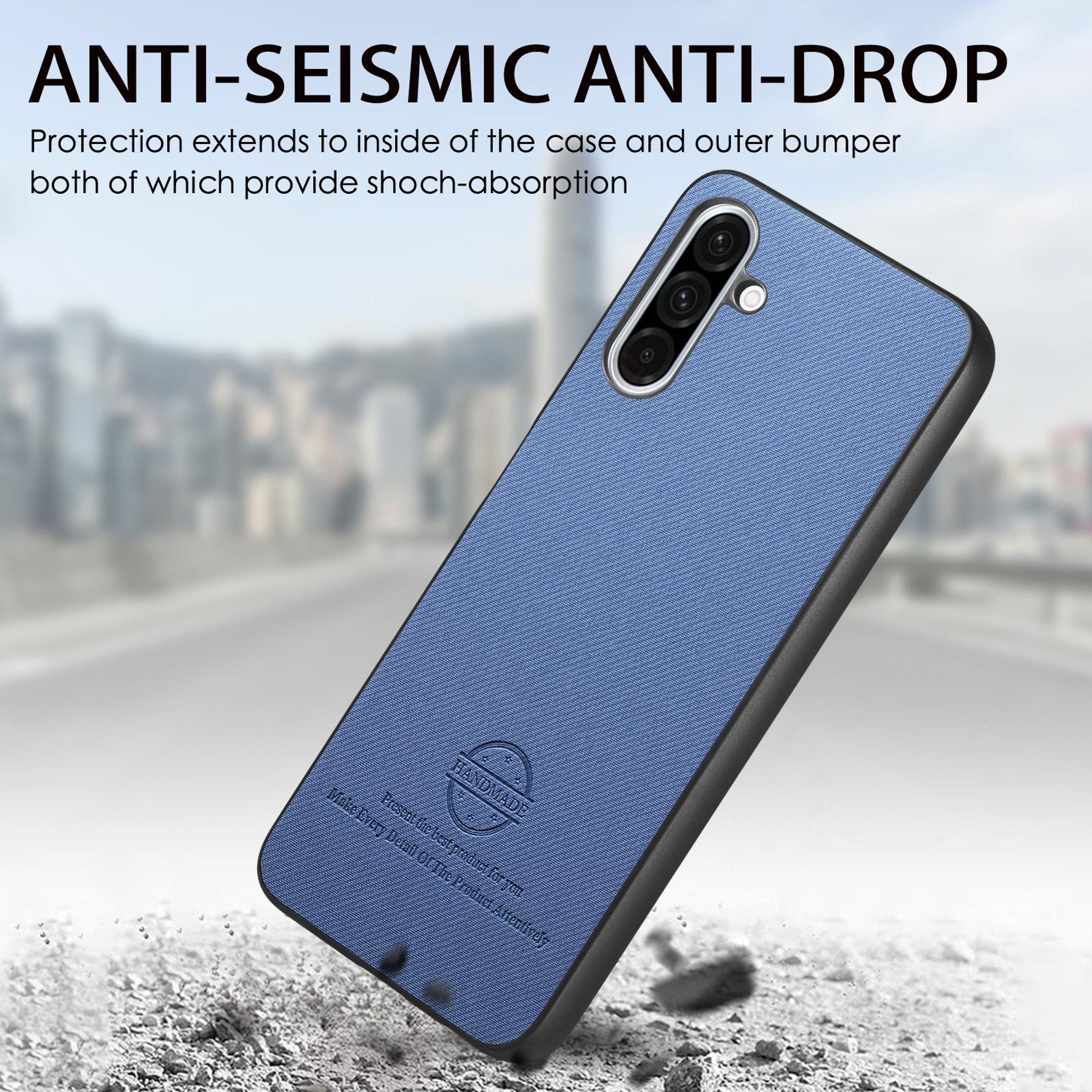 Premium Samsung Galaxy A56 5G Case With Twill Fabric Leather Protective Cover 3