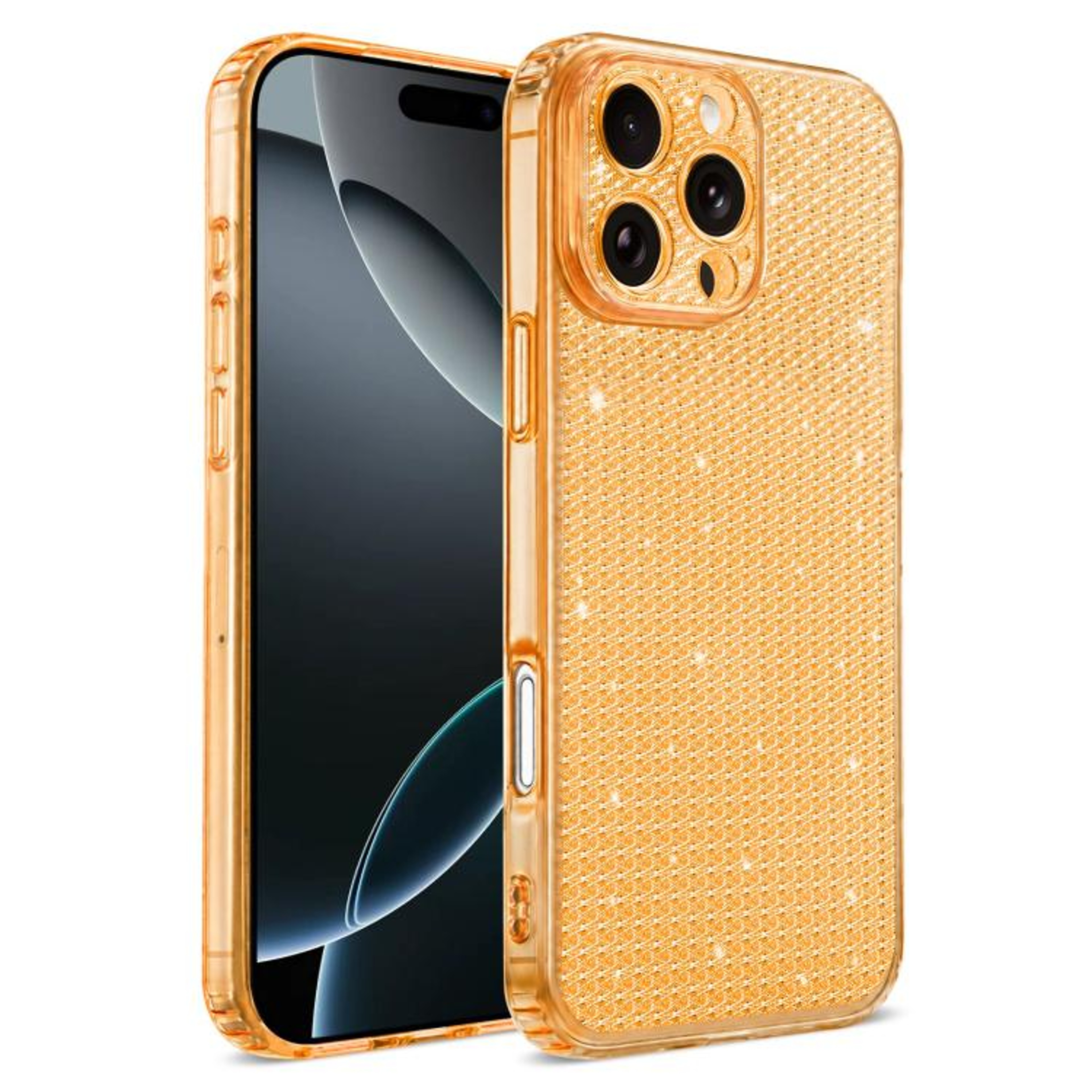 Luxury IPhone 16 Pro Glitter Case With Diamond Crystal Design  Airbag Shockproof Protection 7