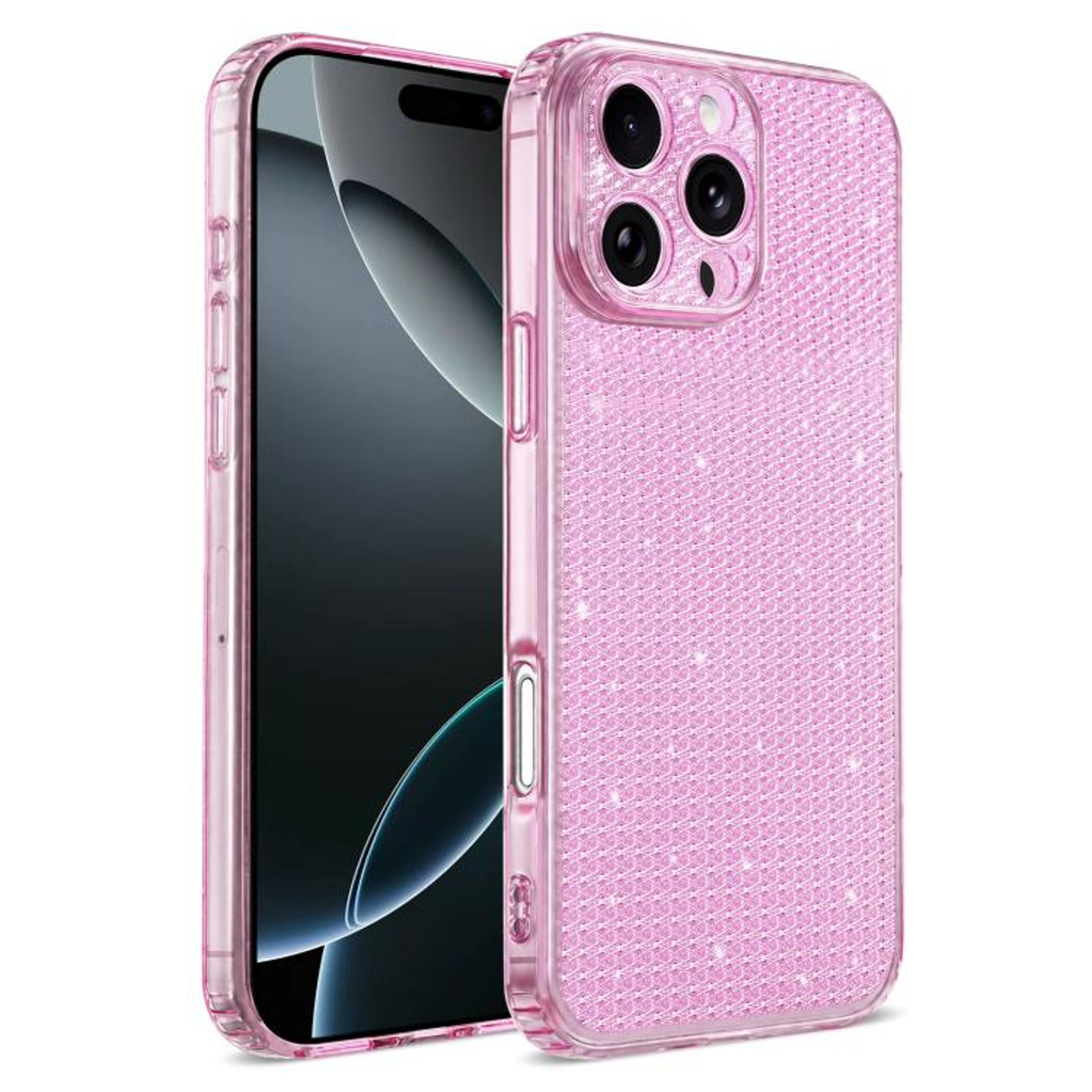 Luxury IPhone 16 Pro Glitter Case With Diamond Crystal Design  Airbag Shockproof Protection 8