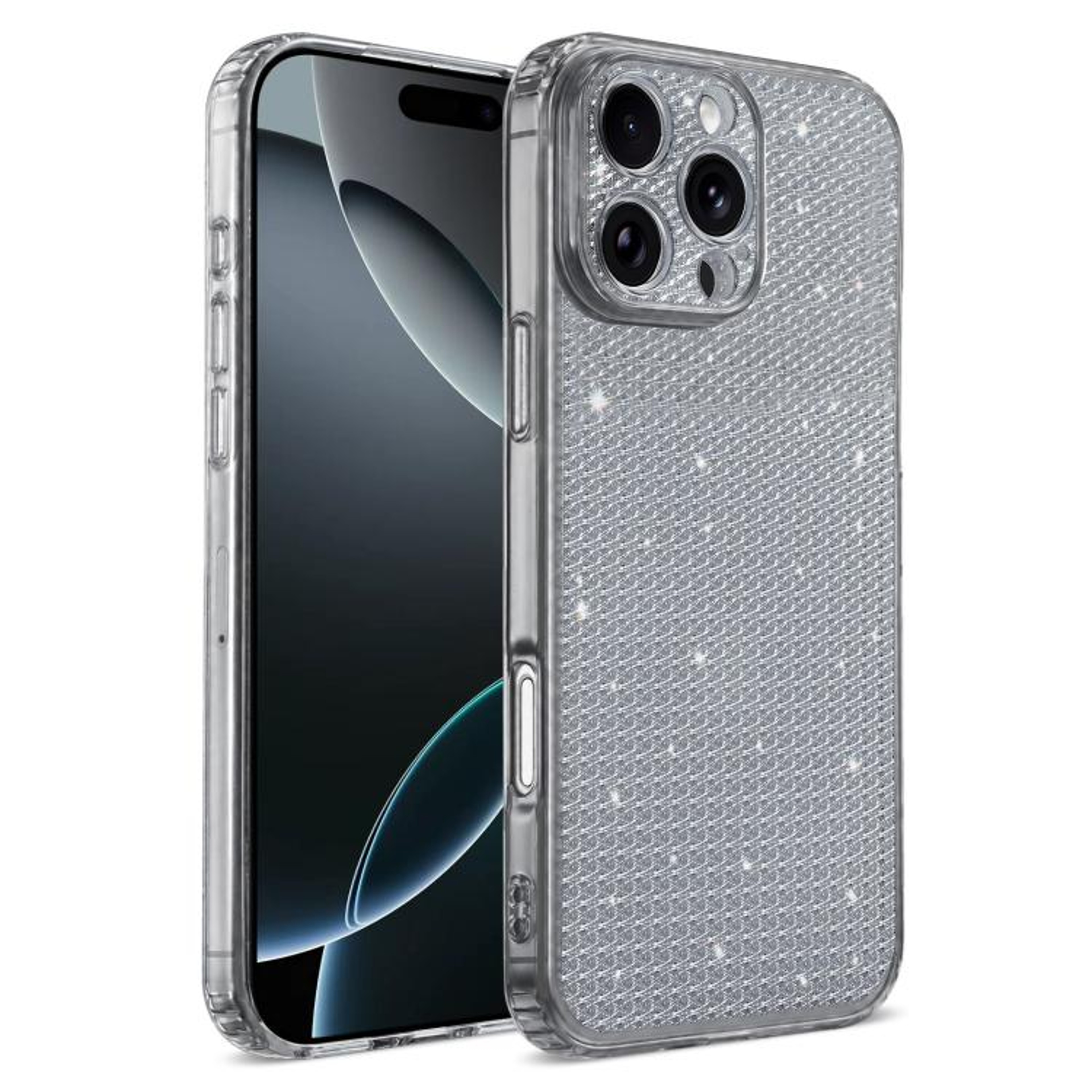 Luxury IPhone 16 Pro Glitter Case With Diamond Crystal Design  Airbag Shockproof Protection 9