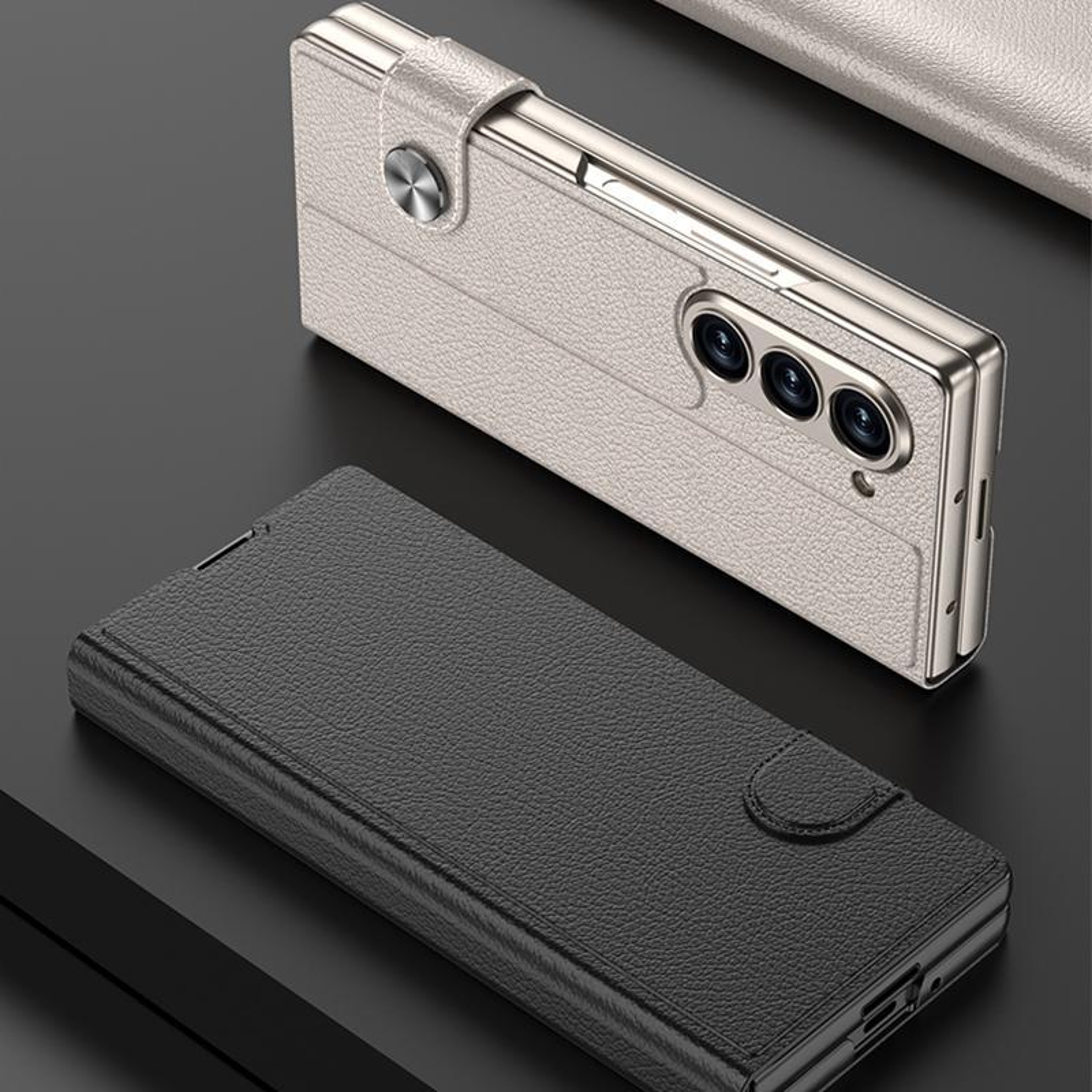 GKK Samsung Galaxy Z Fold7 Case Flip Leather Phone Case With Integrated Screen Protector  360 Prote 2