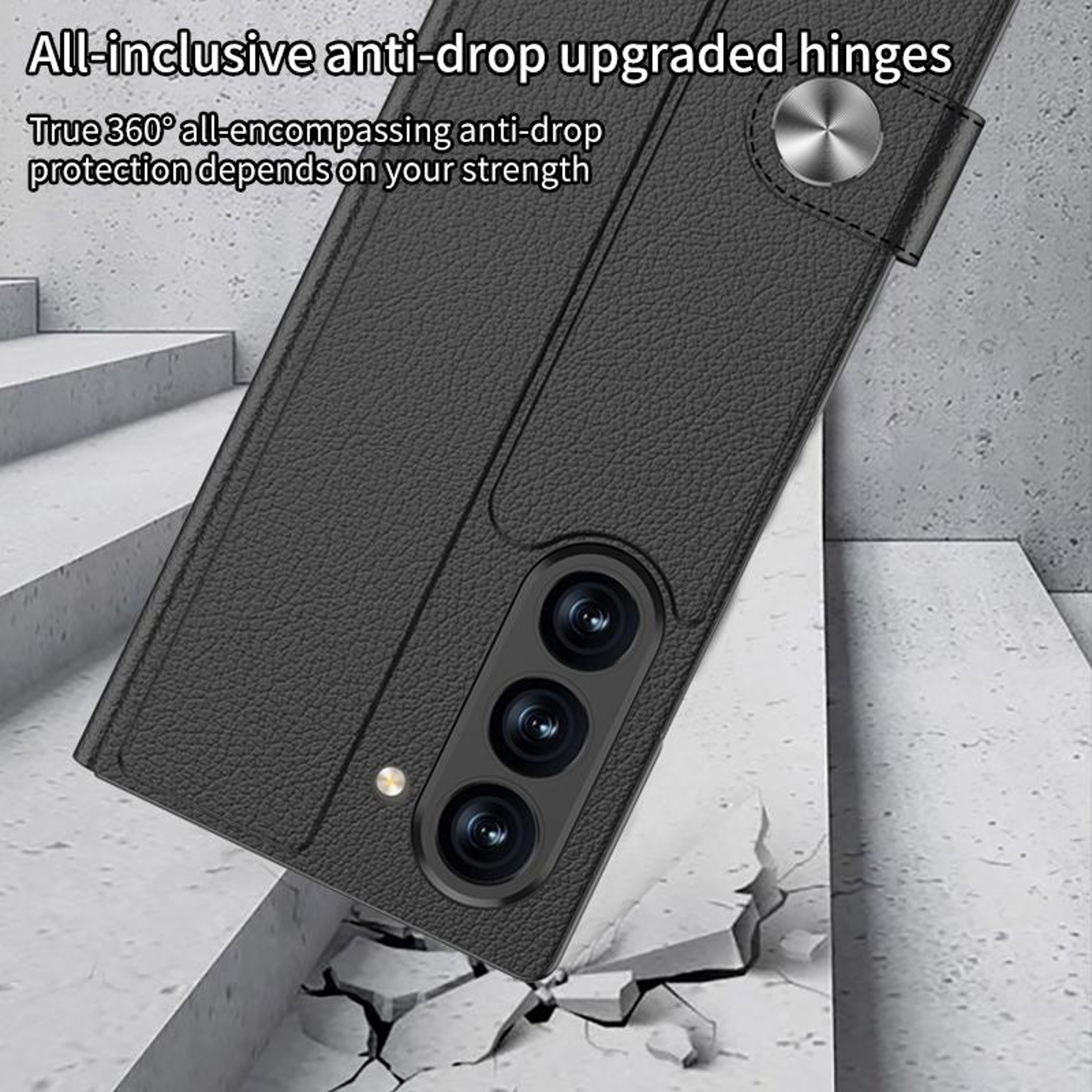 GKK Samsung Galaxy Z Fold7 Case Flip Leather Phone Case With Integrated Screen Protector  360 Prote 10