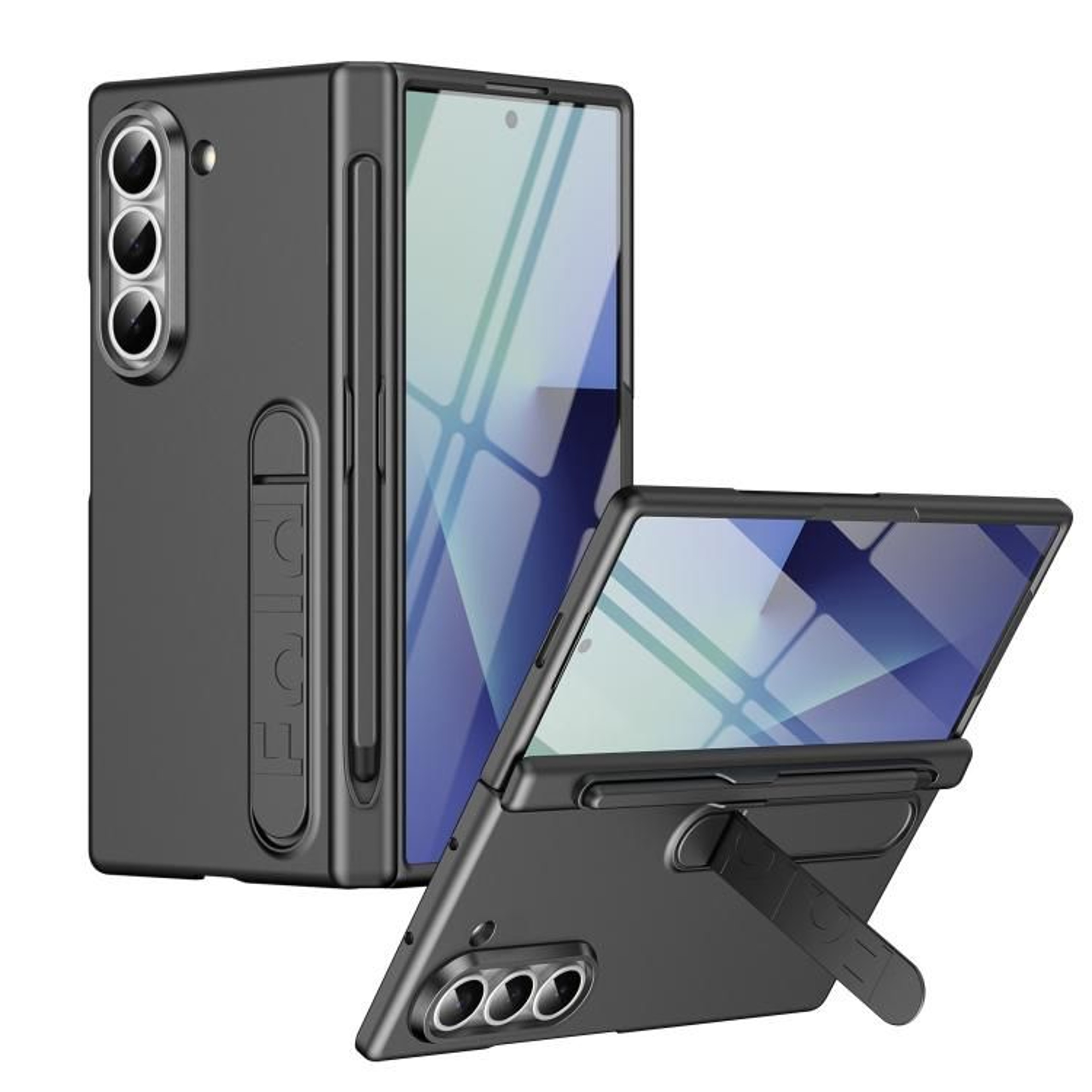 Samsung Galaxy Z Fold6 Case With Pen Holder Shockproof Leather Cover  Tempered Glass Screen Protect 8