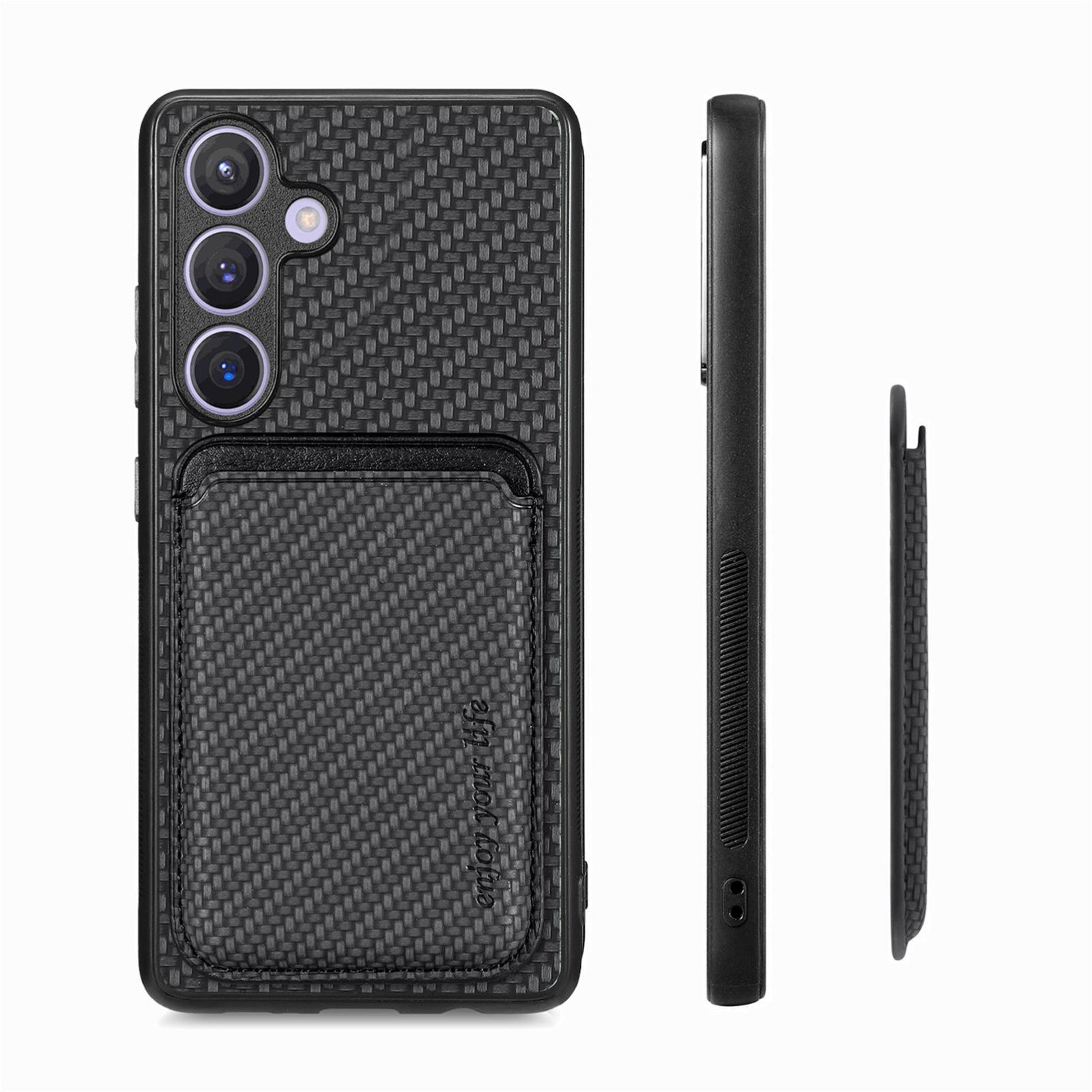 Samsung Galaxy A57 5G MagSafe Wallet Phone Case With Carbon Fiber Leather  Magnetic Card Holder 1