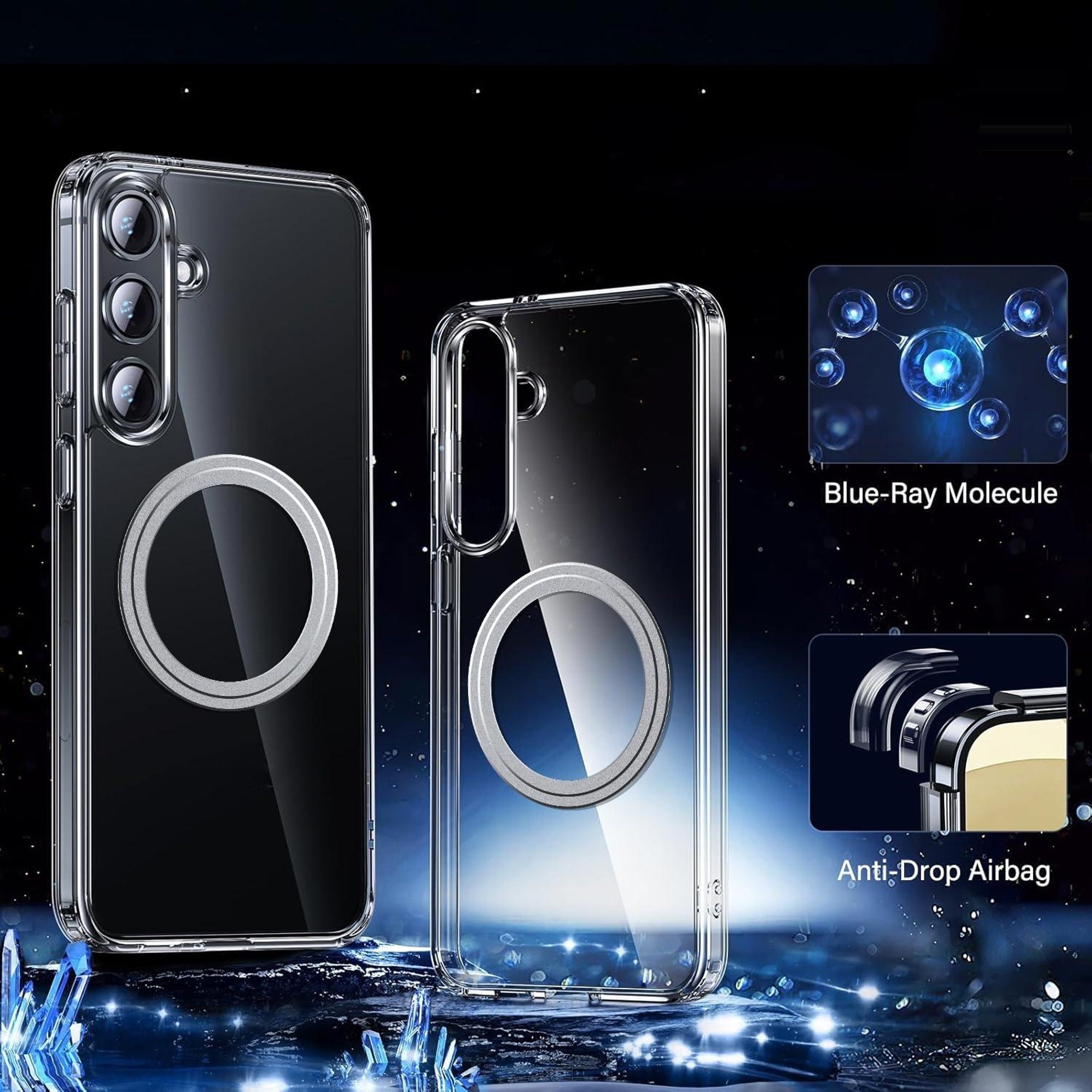 Samsung Galaxy S25 Plus MagSafe Case Transparent Frosted Magnetic Wireless Charging Cover – view 2