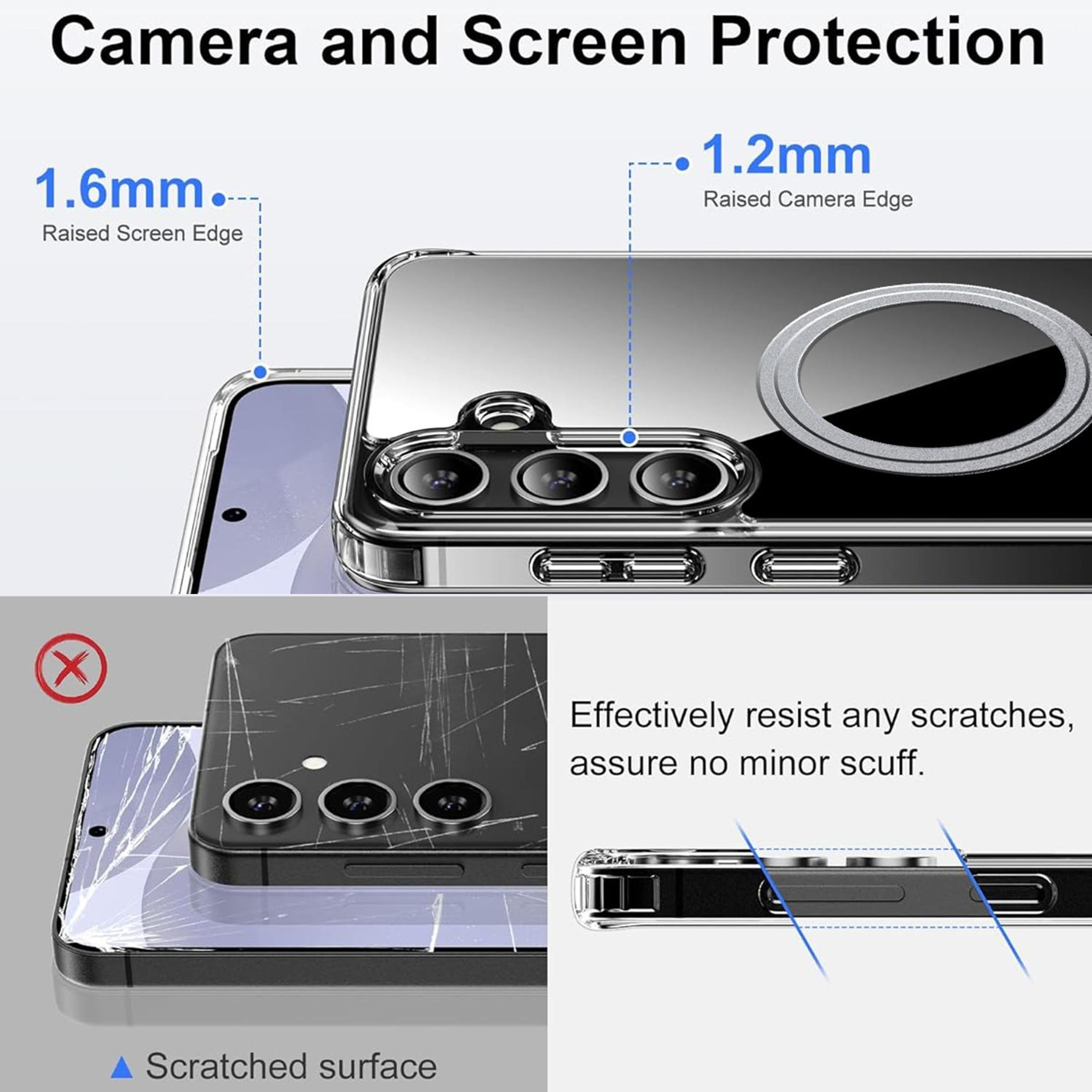 Samsung Galaxy S24 Plus MagSafe magnetic case Transparent Frosted Protective Cover with Wireless Charging – view 4