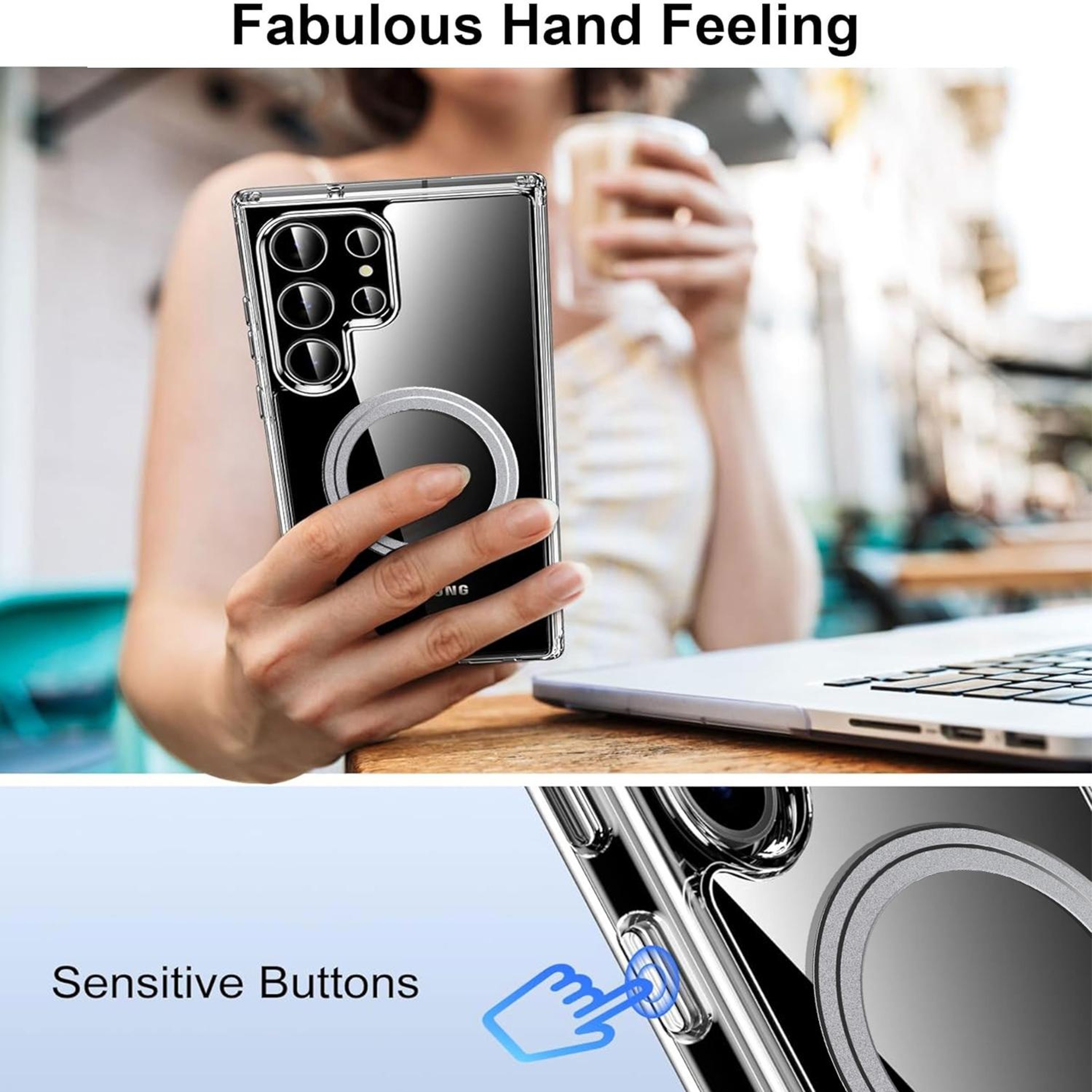 Samsung Galaxy S23 Ultra MagSafe Case Transparent Frosted Slim Protective Cover – view 6