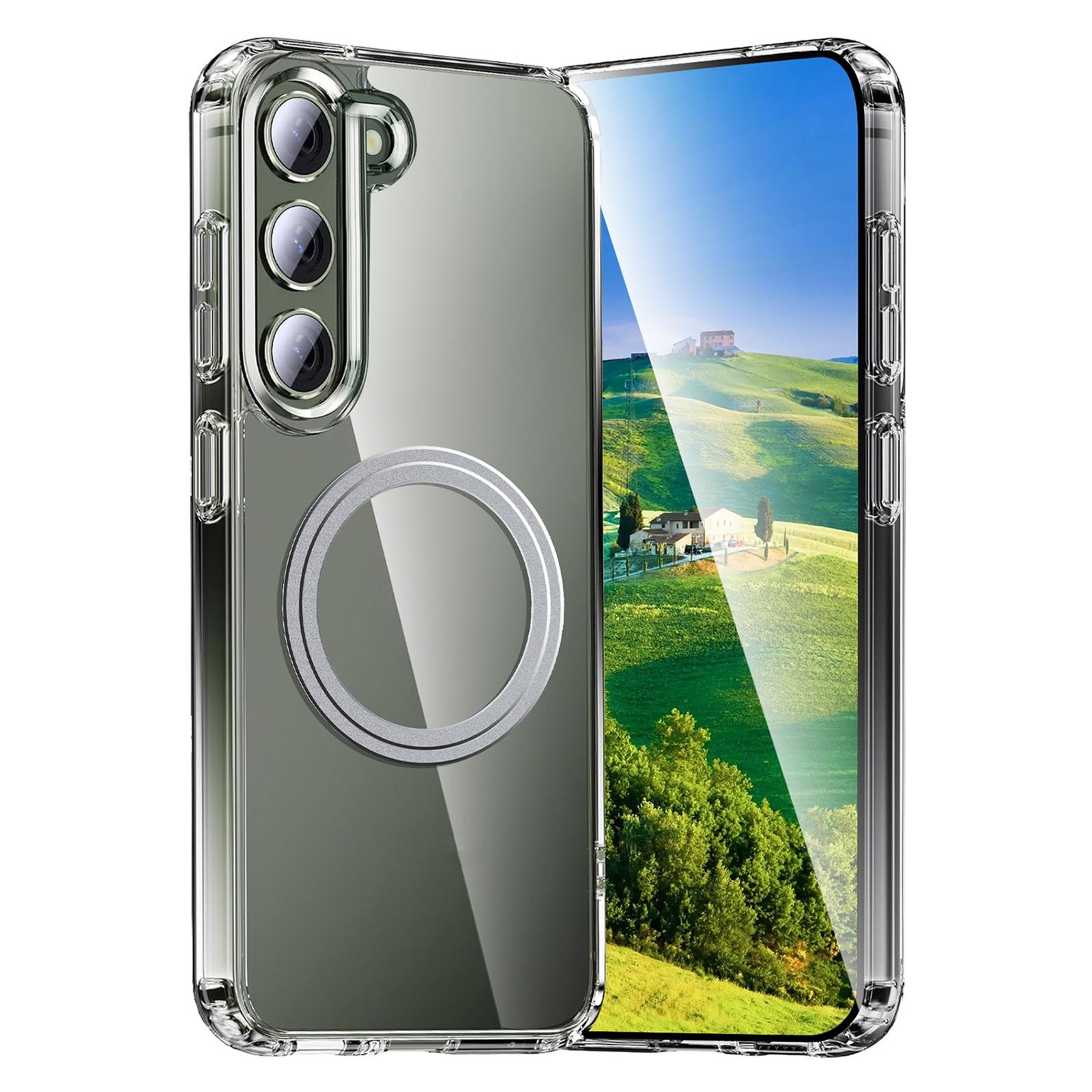 Samsung Galaxy S23 Plus MagSafe Phone Case Clear Frosted Protective Cover with Wireless Charging – view 1