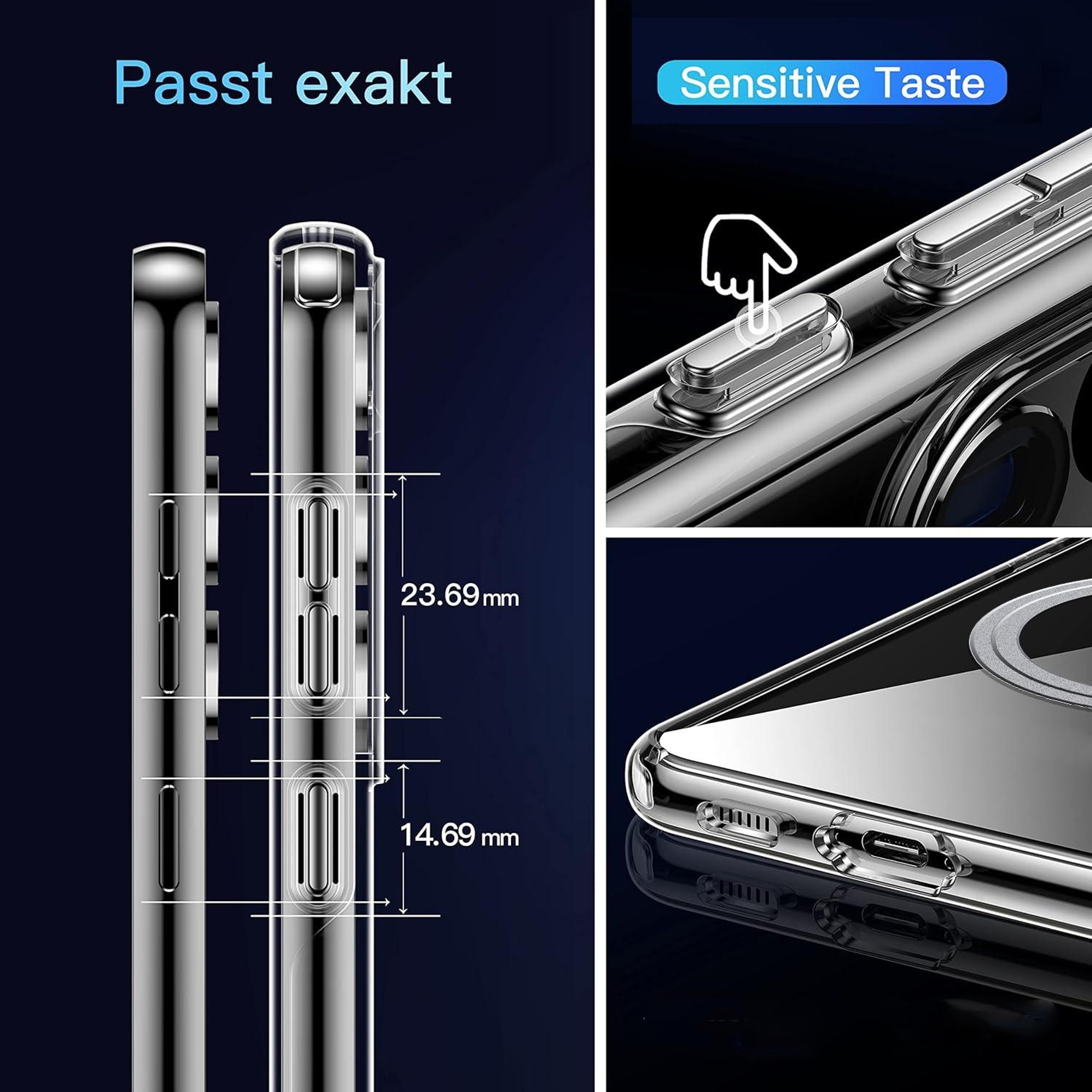 Samsung Galaxy S23 Plus MagSafe Phone Case Clear Frosted Protective Cover with Wireless Charging – view 5