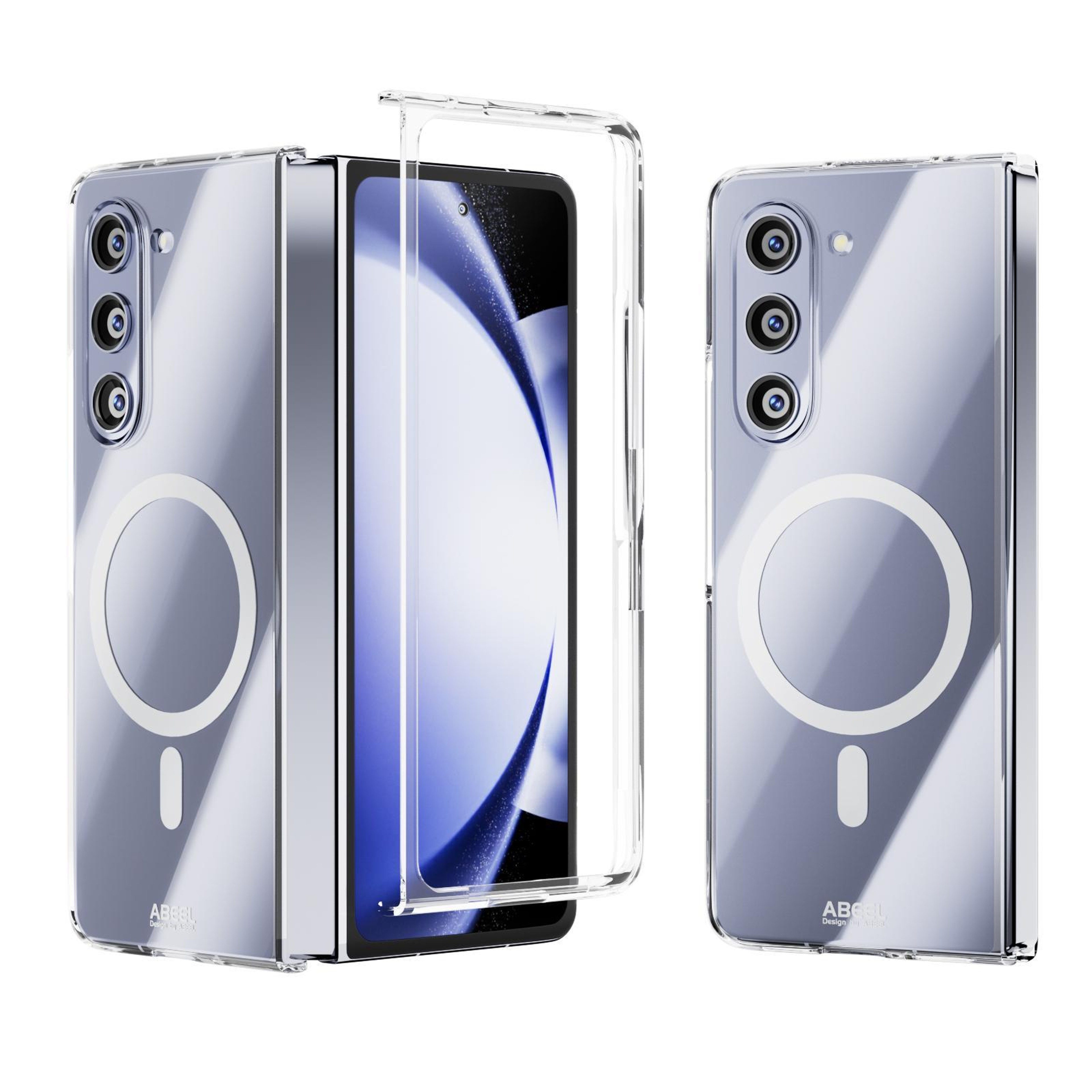 ABEEL Samsung Galaxy Z Fold5 case with MagSafe Clear Magnetic Scratch Resistant PC Cover – view 1
