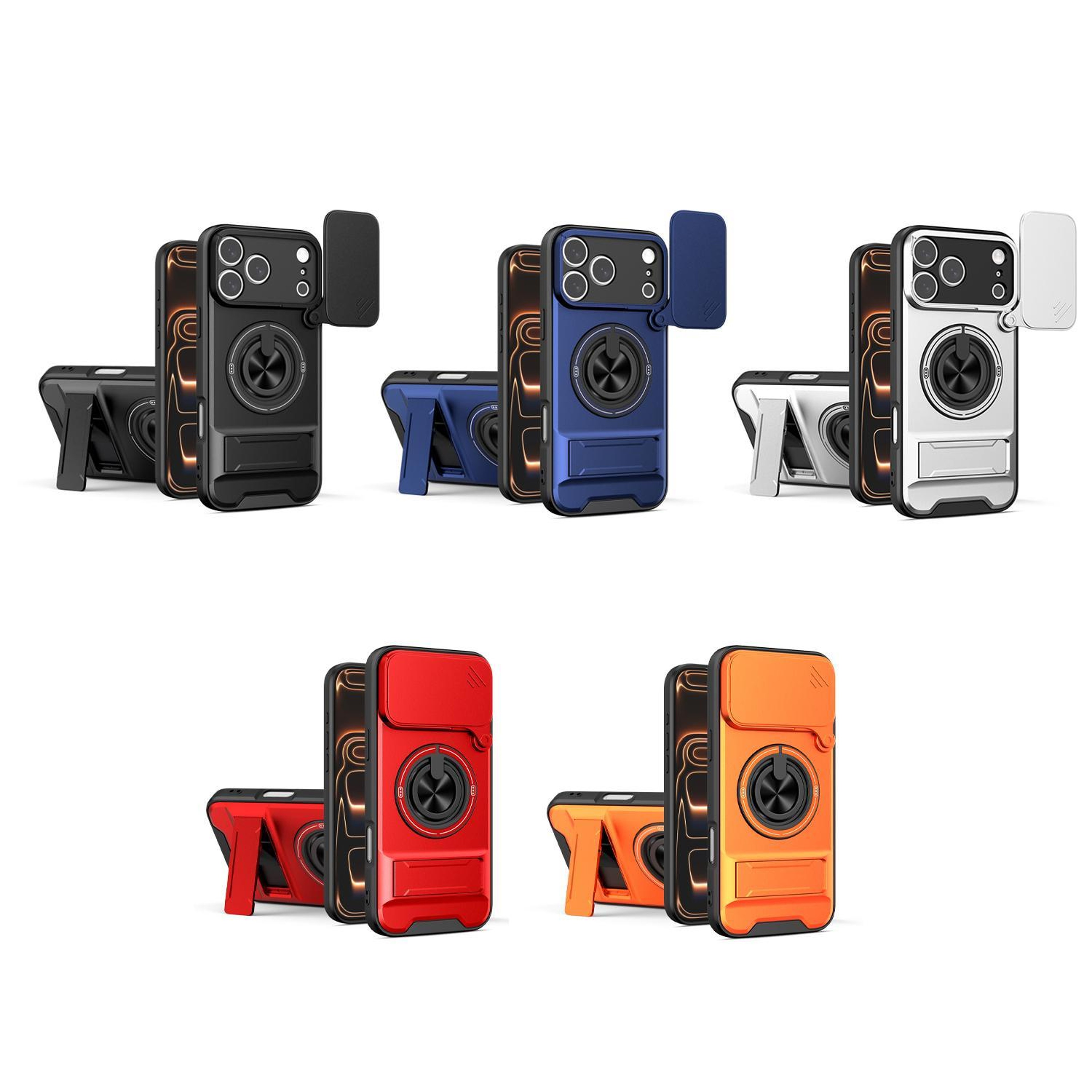 MagSafe Compatible IPhone 17 Pro Max Case With Sliding Lens Cover Kickstand  Shockproof Protection 1