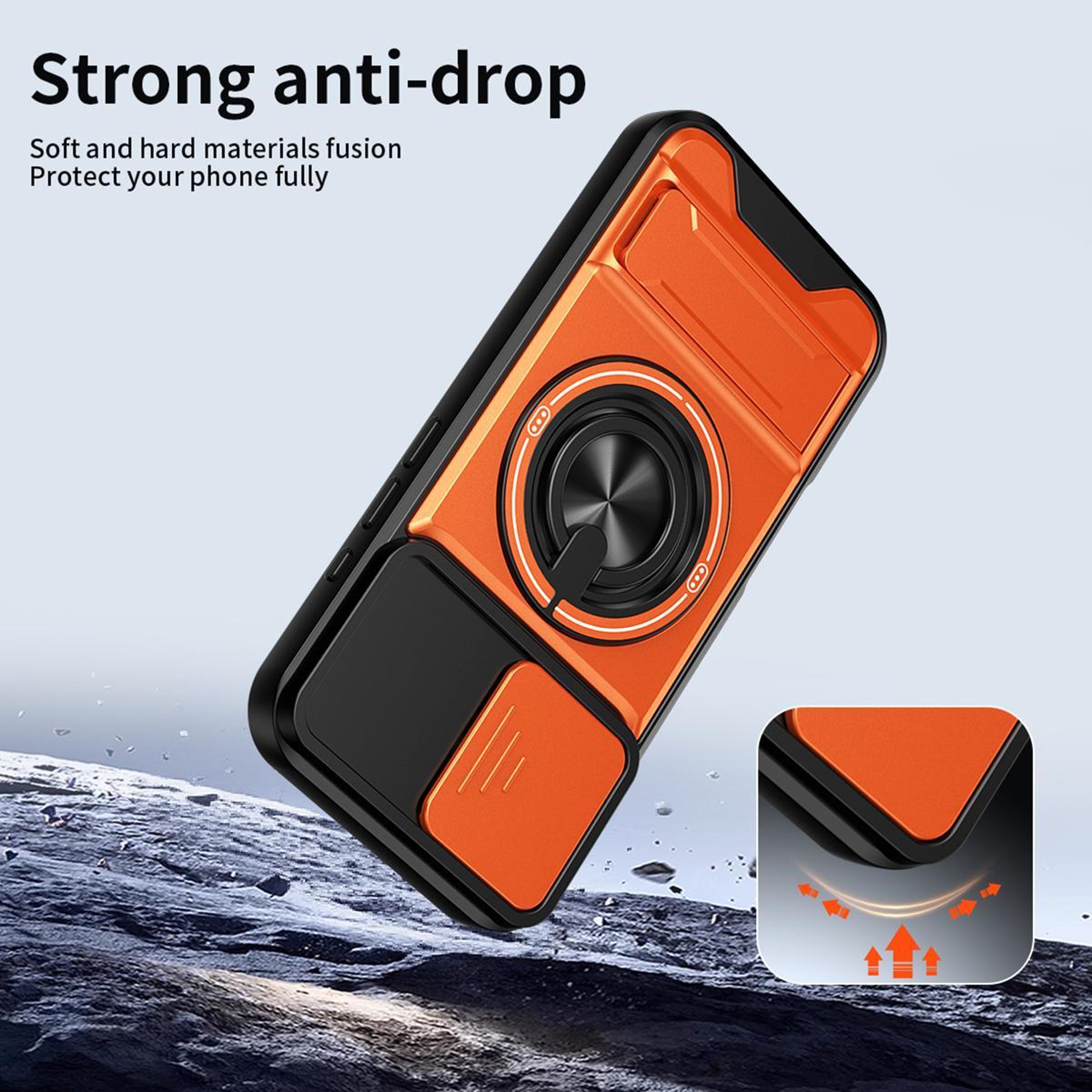 IPhone 17 Magnetic Shockproof Case With Sliding Camera Lens Cover  Kickstand 3
