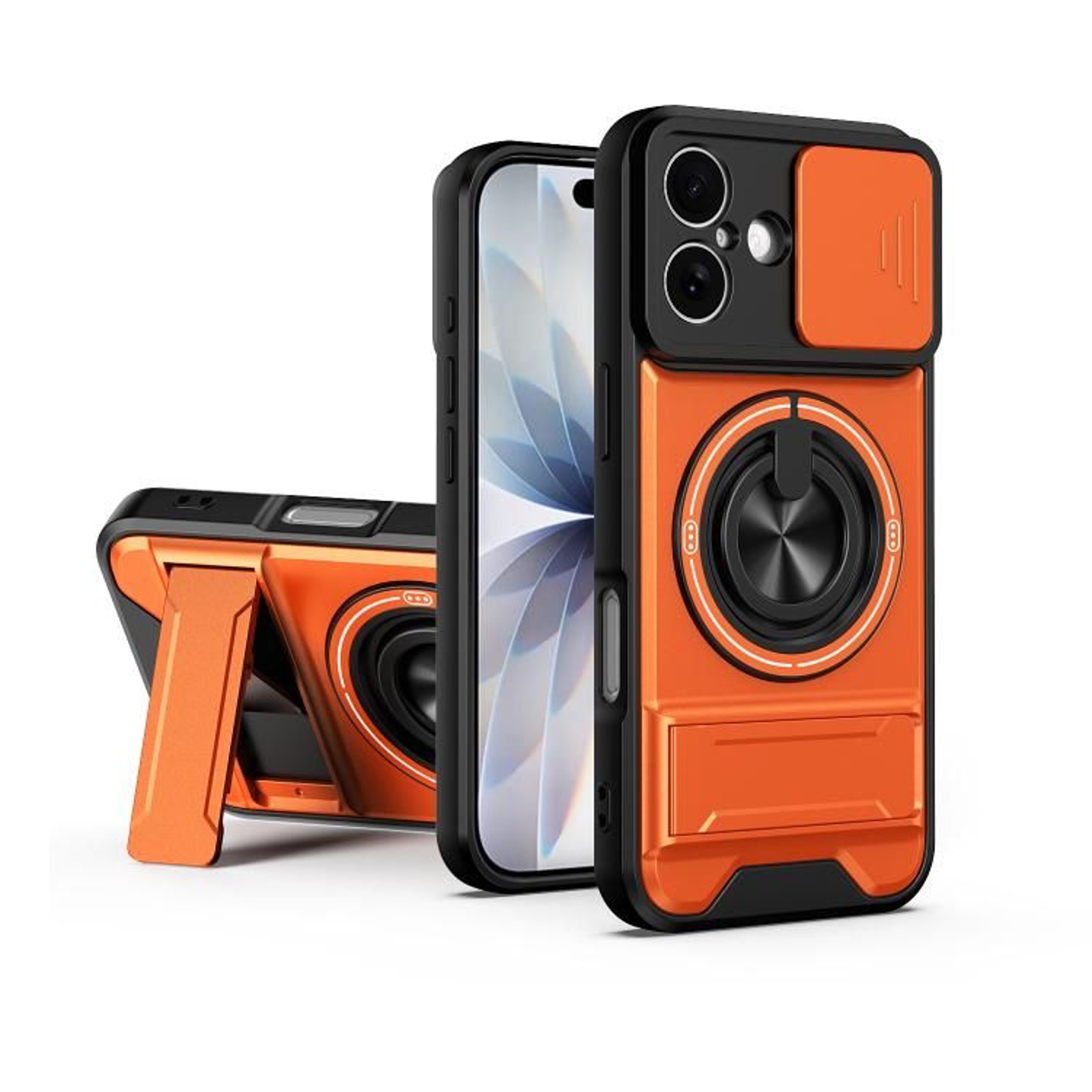 IPhone 17 Magnetic Shockproof Case With Sliding Camera Lens Cover  Kickstand 10