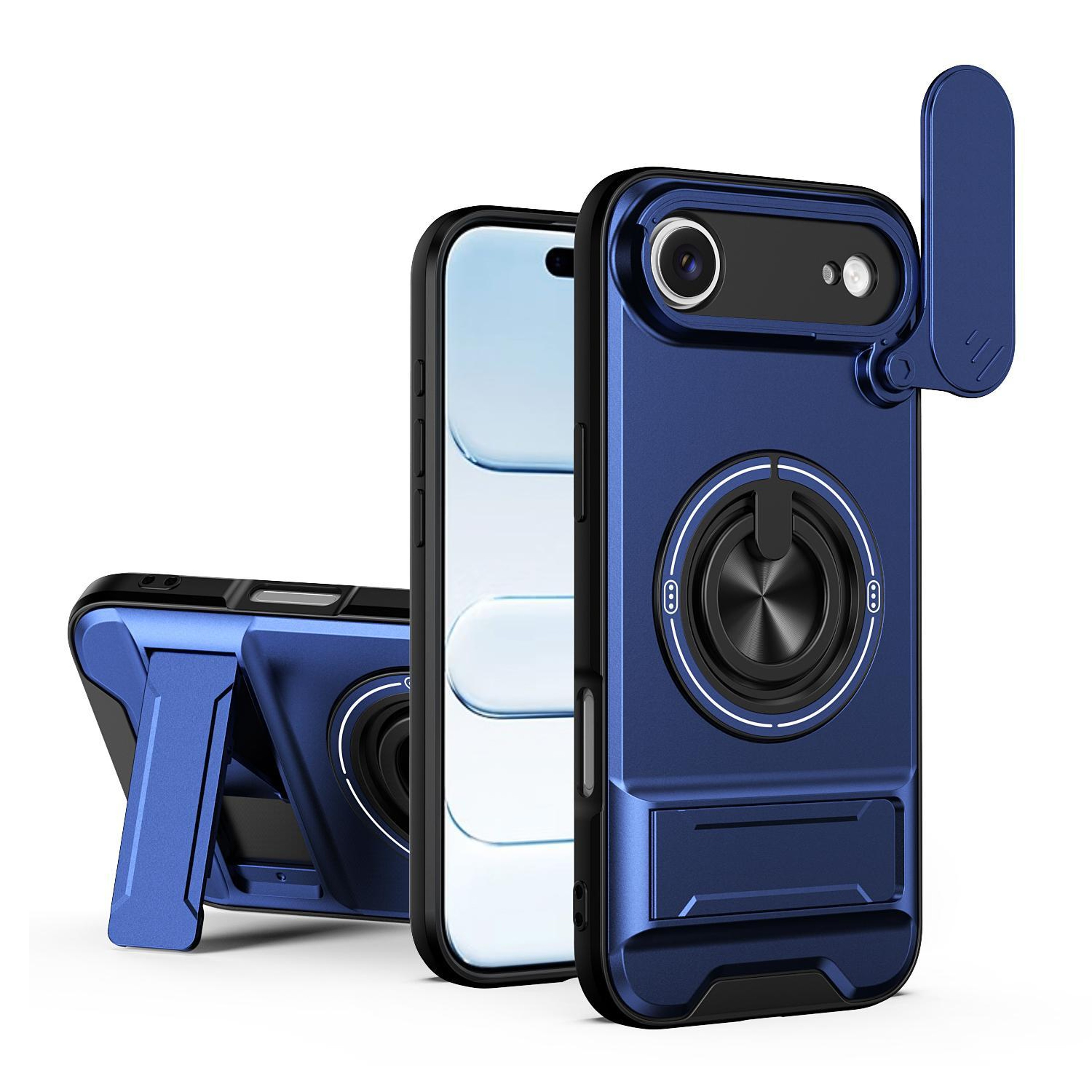 MagSafe Compatible IPhone Air Case With Sliding Camera Cover  Kickstand Shockproof Protective Case 0