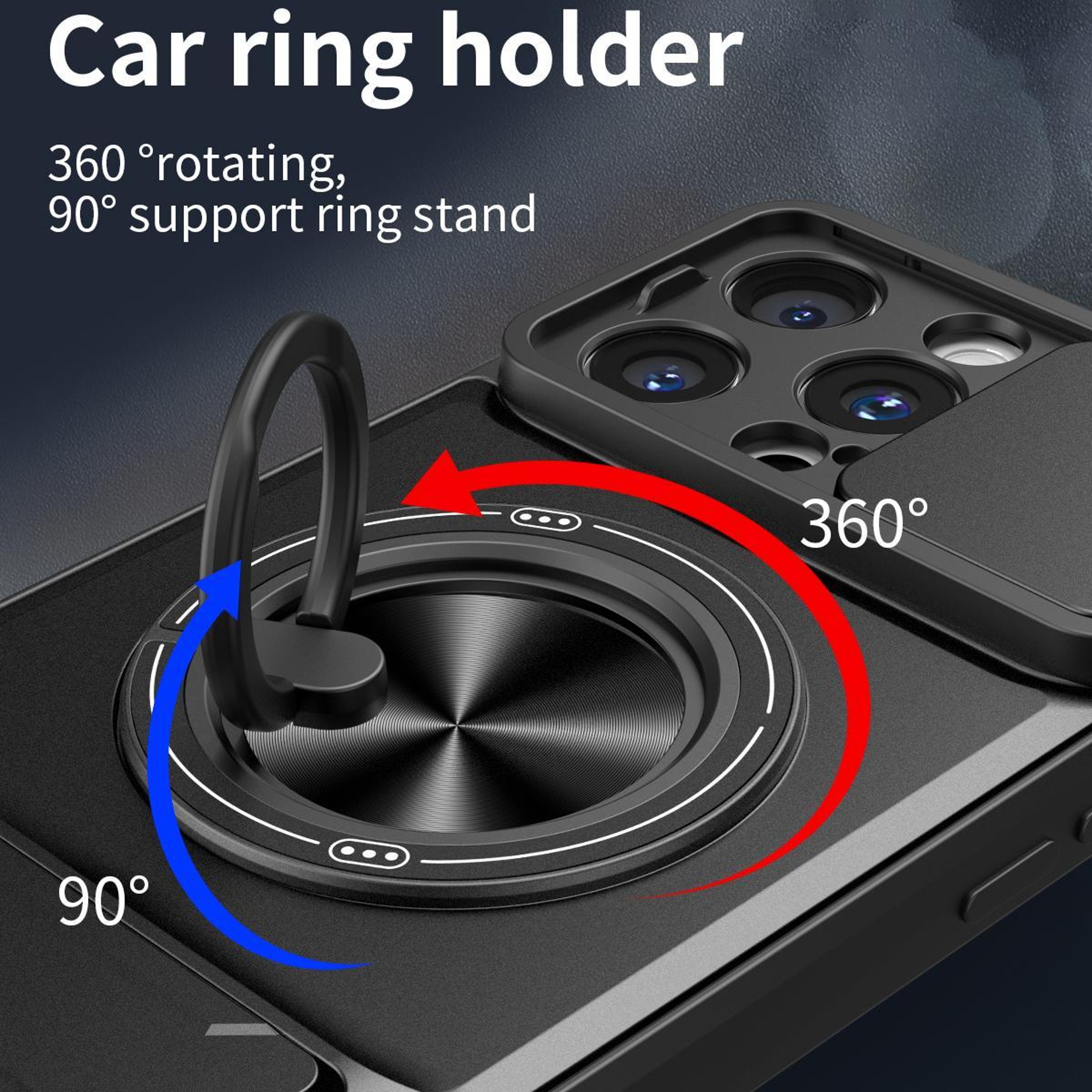 IPhone 16 Pro Max Magnetic Shockproof Case With Sliding Camera Lens Cover  Kickstand 4