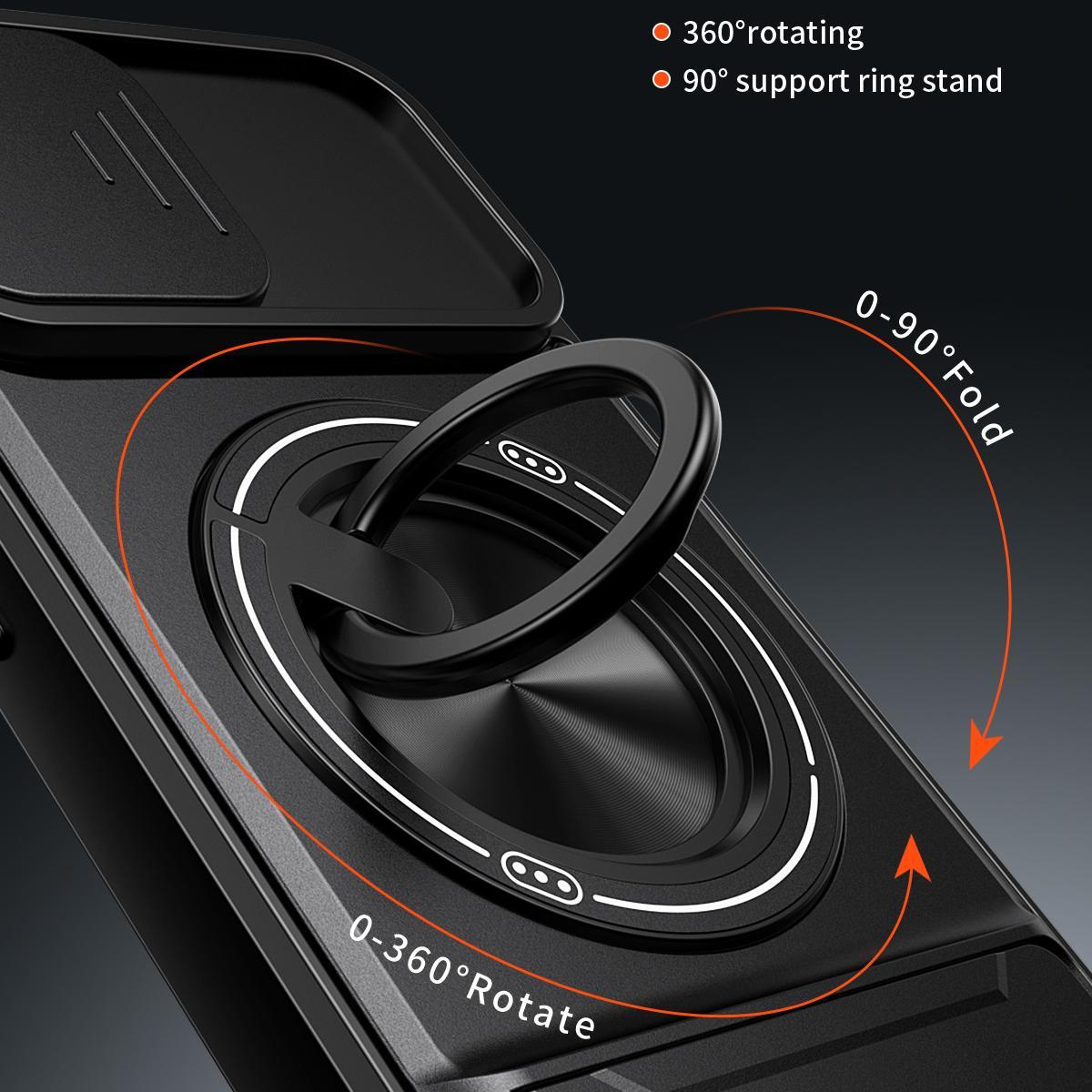 Magnetic Shockproof IPhone 15 Lens Cover Case With Kickstand And Magnetic Charging 4