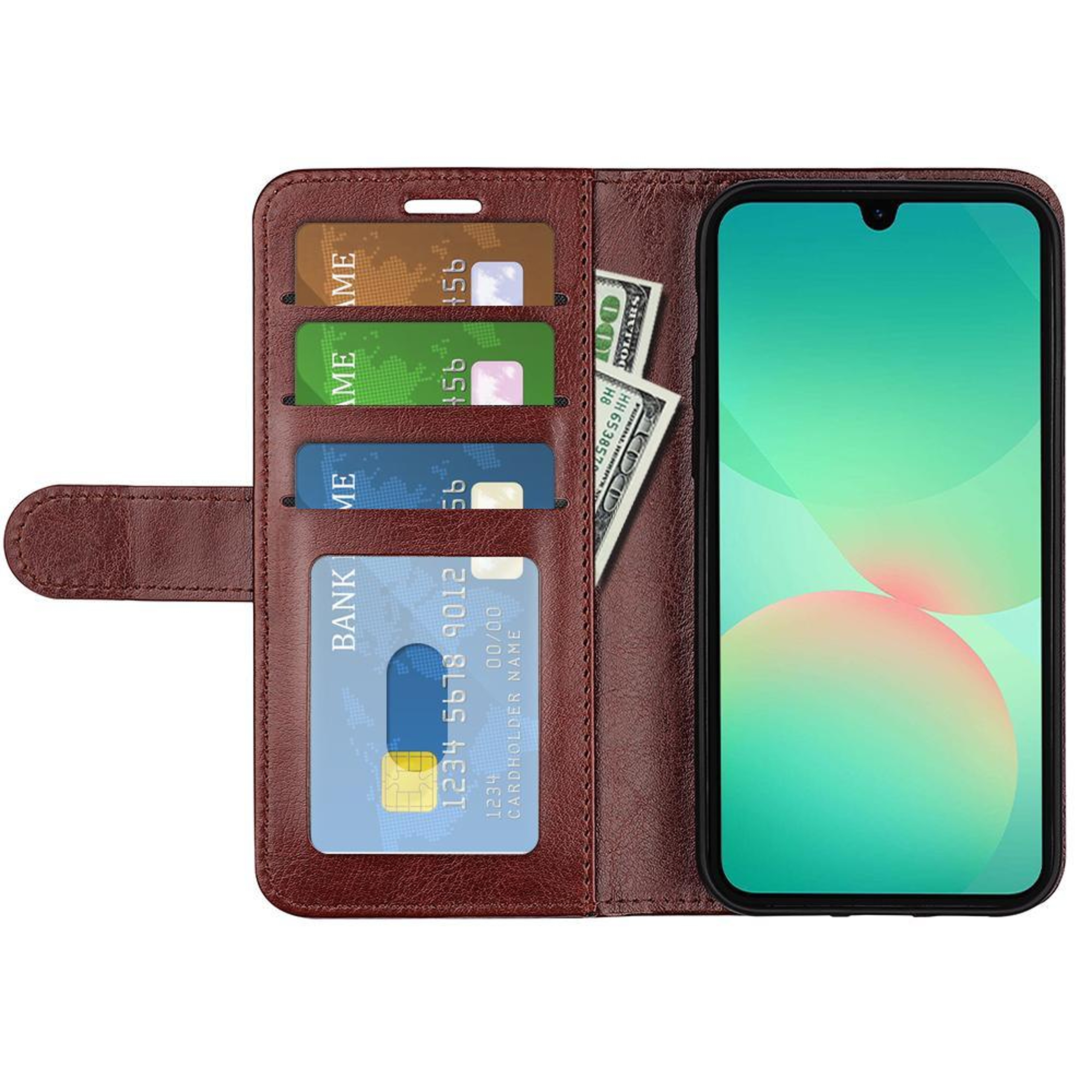 Samsung Galaxy A27 5G Case Leather Wallet Flip Cover With Card Holder  Kickstand 3