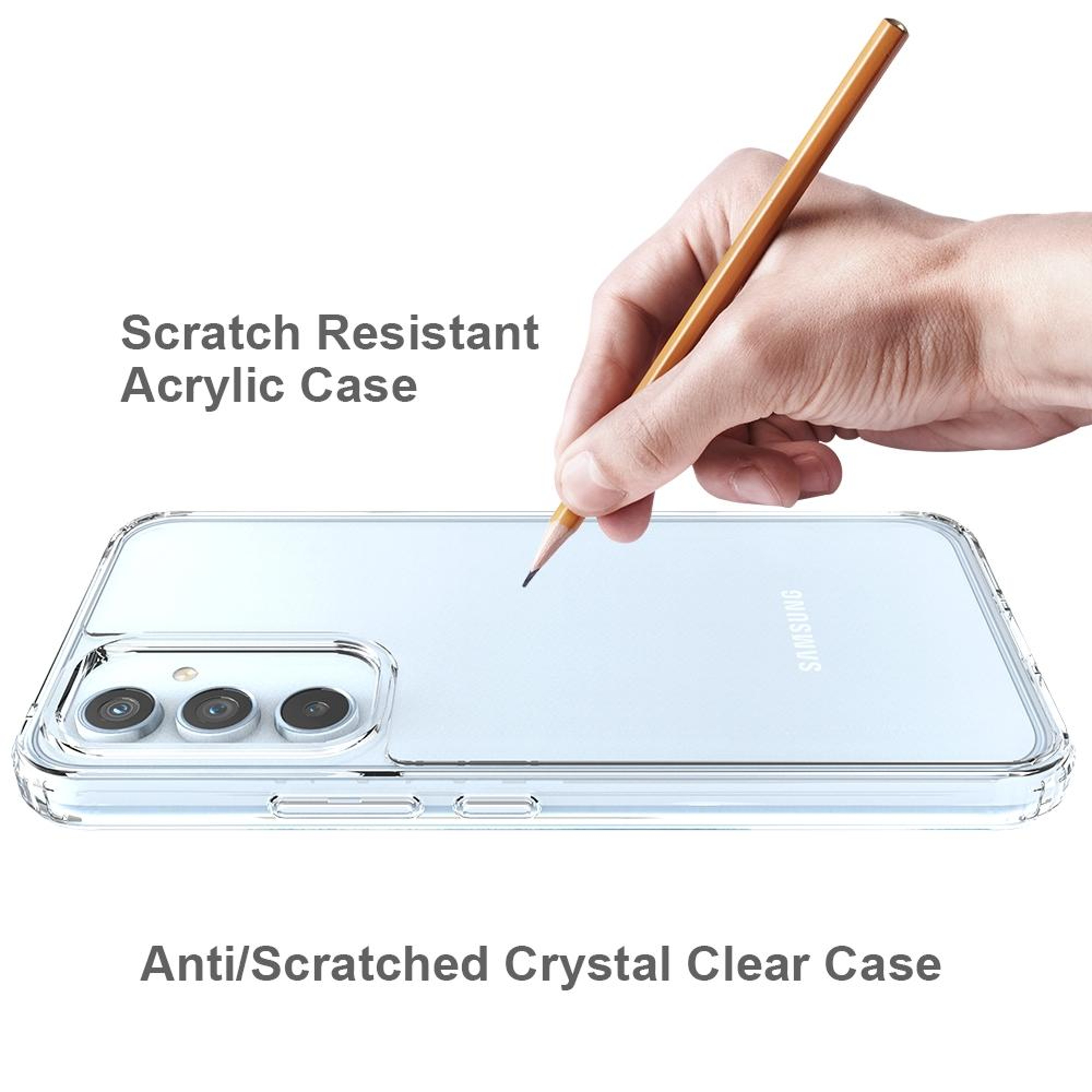 Samsung Galaxy A54 5G Clear Shockproof TPU Acrylic Case with Scratch Resistant Protection – view 2