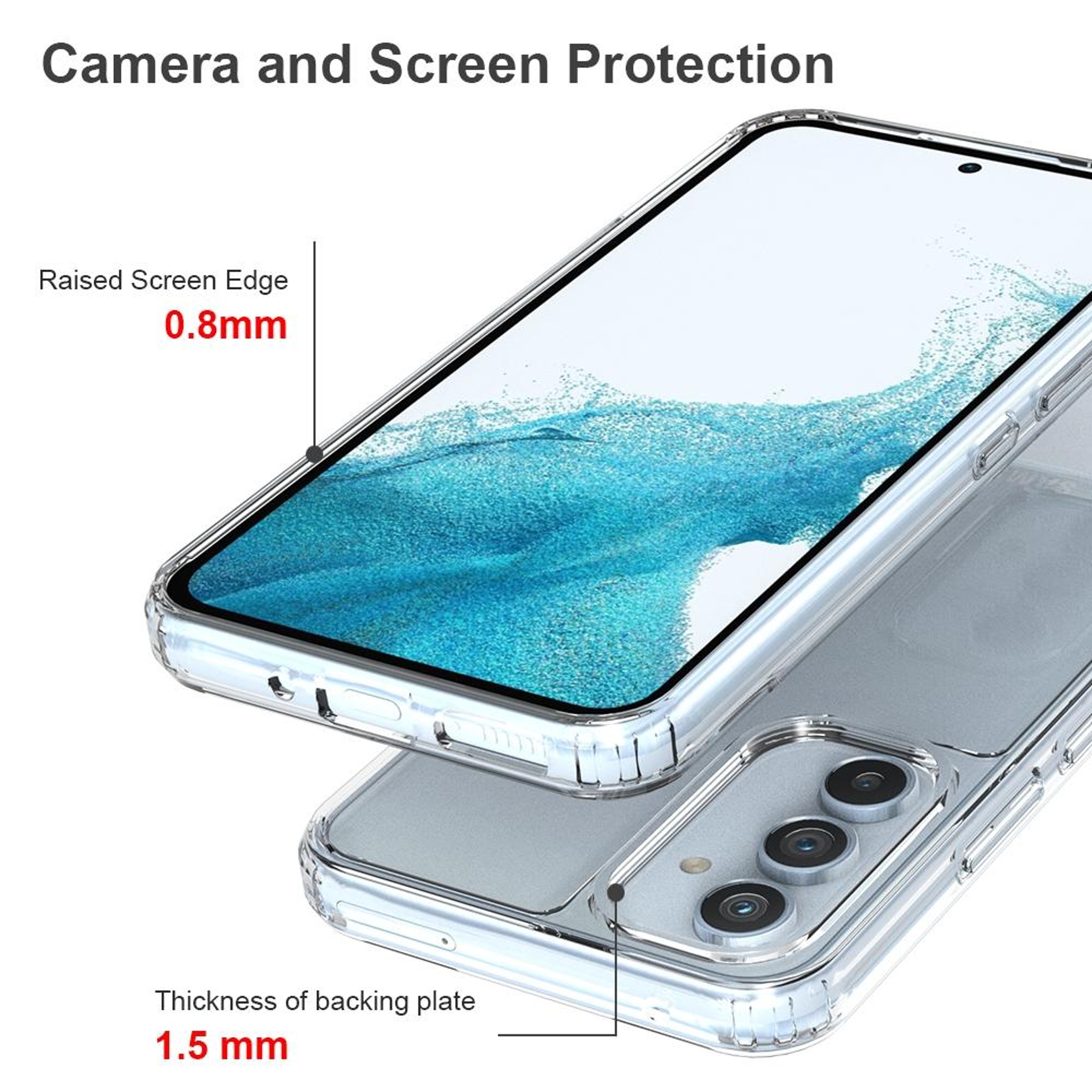 Samsung Galaxy A54 5G Clear Shockproof TPU Acrylic Case with Scratch Resistant Protection – view 3
