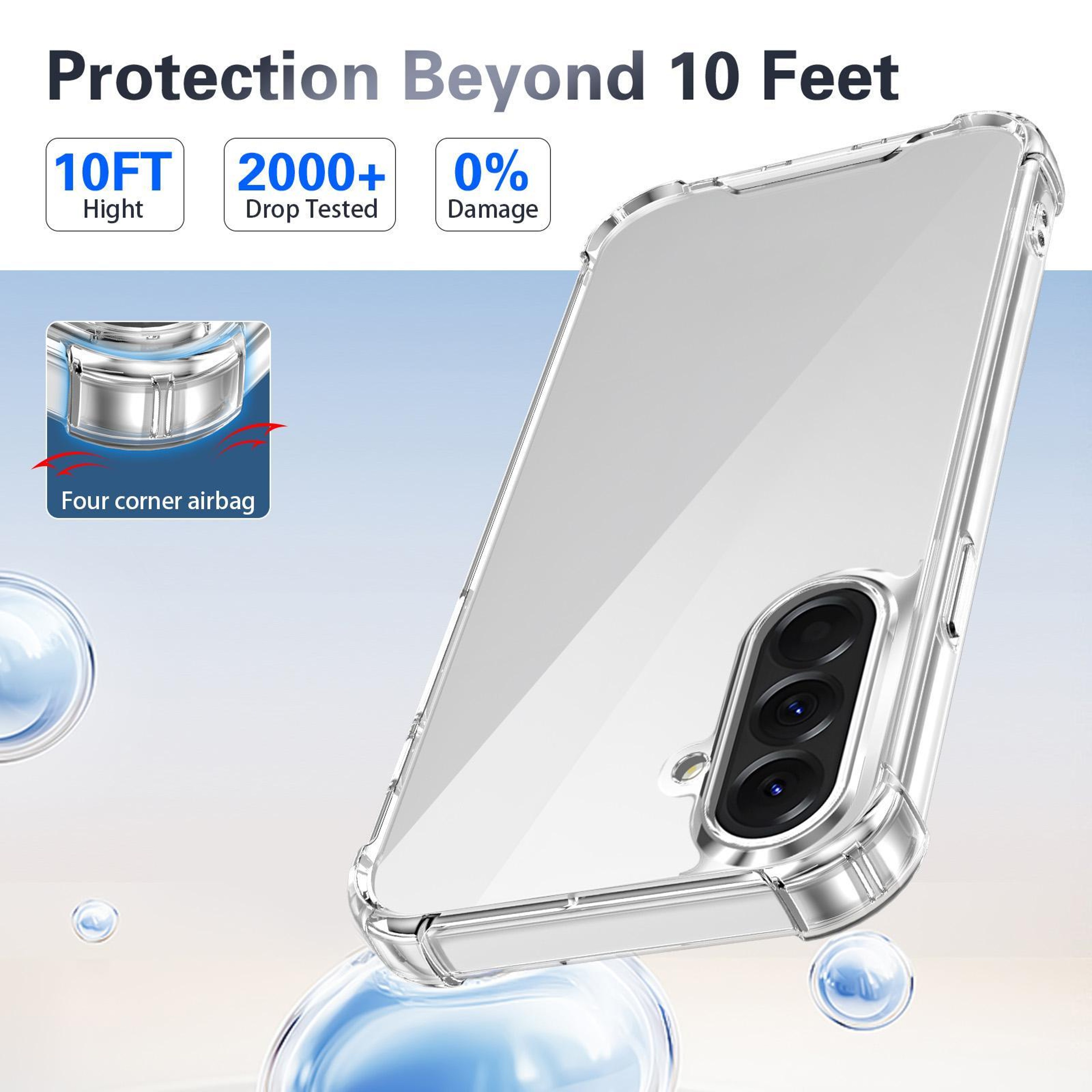 Samsung Galaxy M56 5G Clear Shockproof Phone Case with Scratch Resistant Acrylic Back – view 2