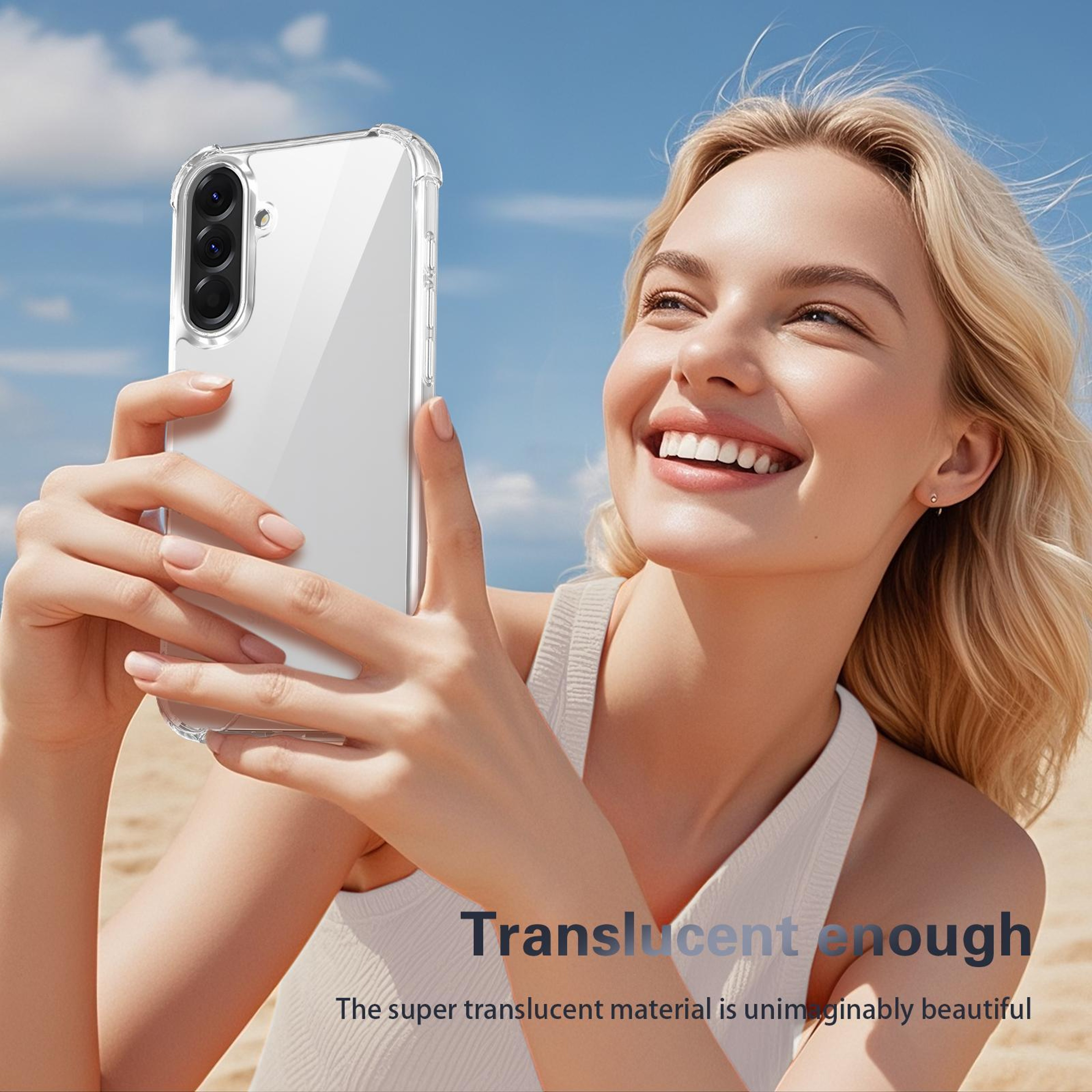 Samsung Galaxy M56 5G Clear Shockproof Phone Case with Scratch Resistant Acrylic Back – view 4