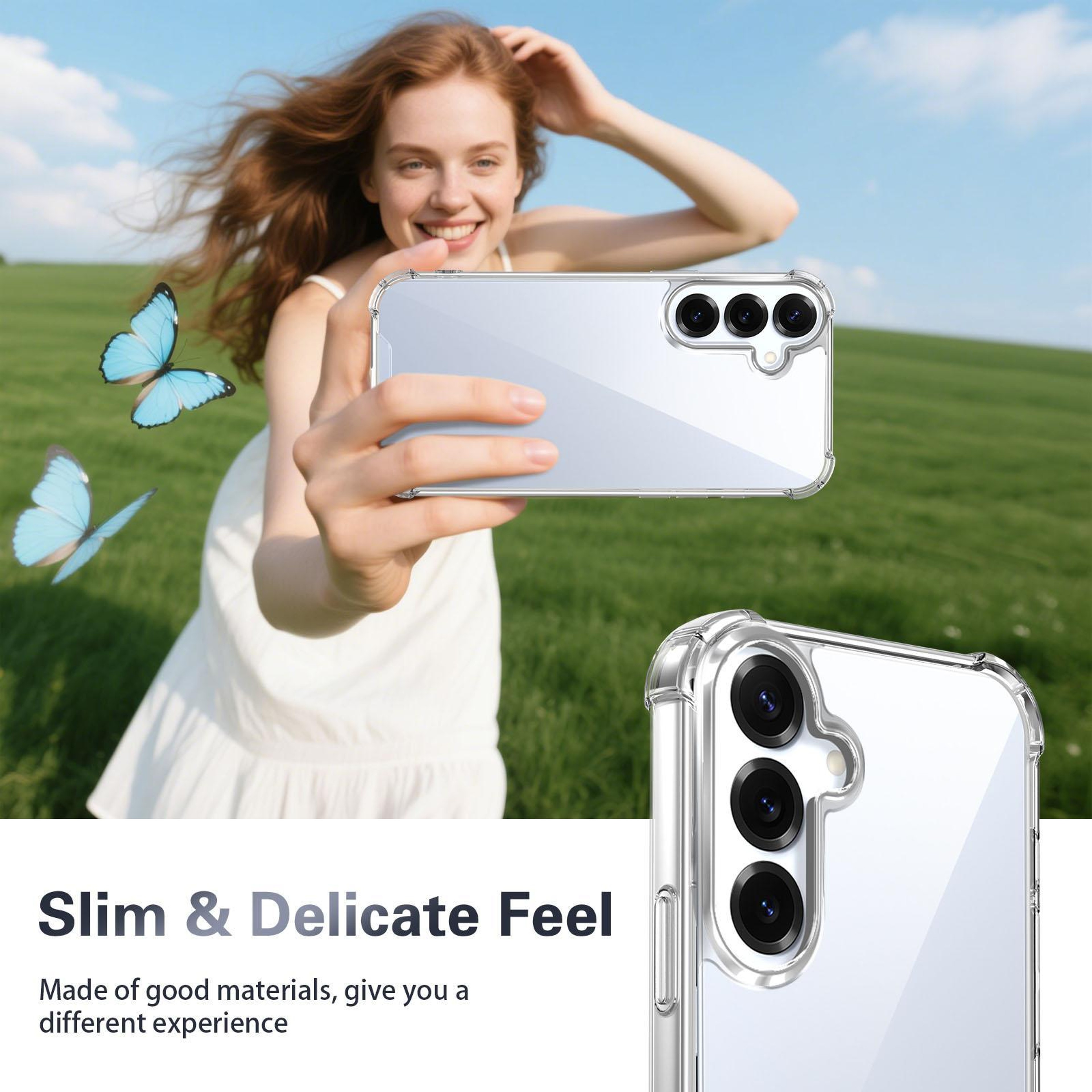 Crystal Clear Samsung Galaxy S25 Plus case Shockproof TPU Acrylic Protective Cover – view 10
