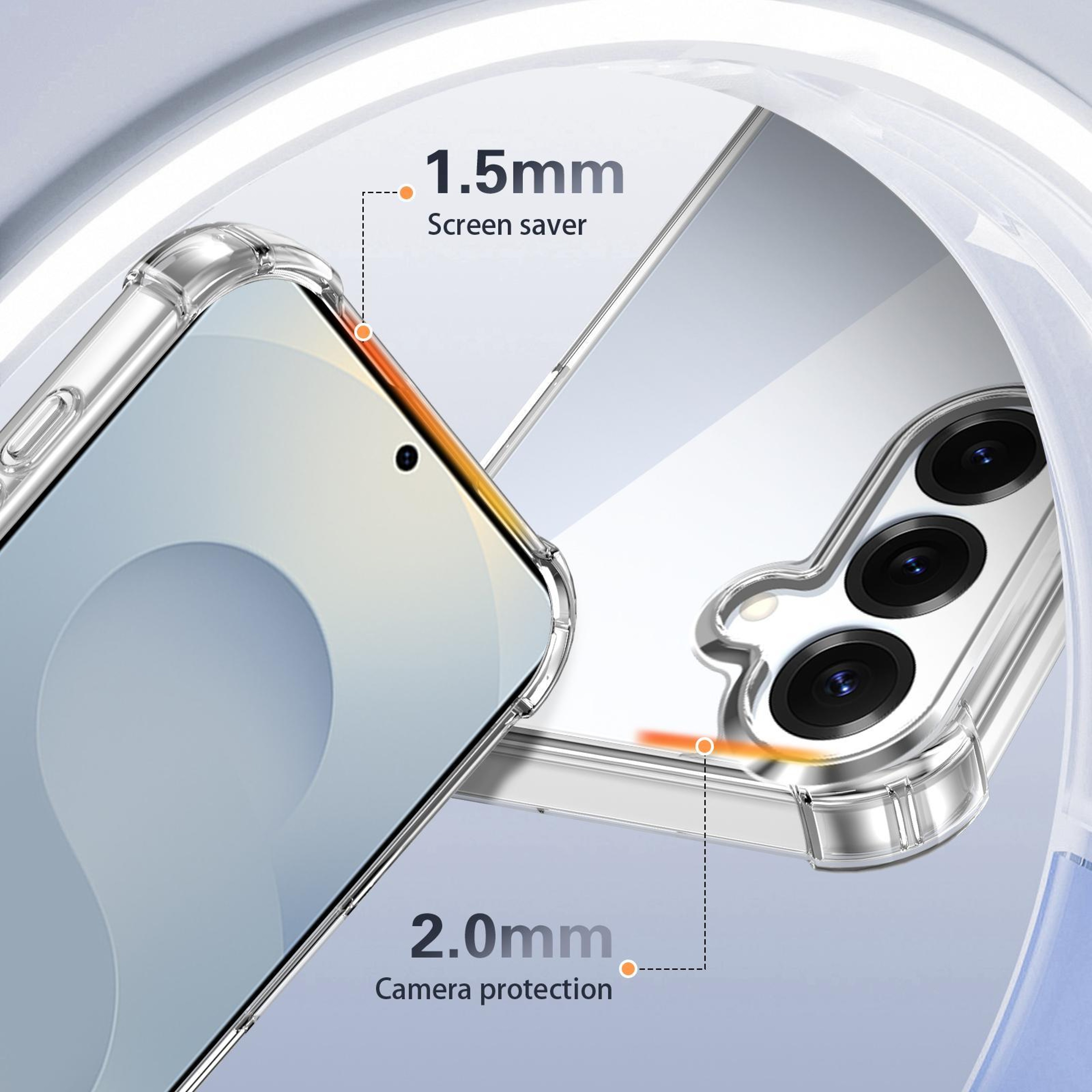 Crystal Clear Samsung Galaxy S25 Plus case Shockproof TPU Acrylic Protective Cover – view 12