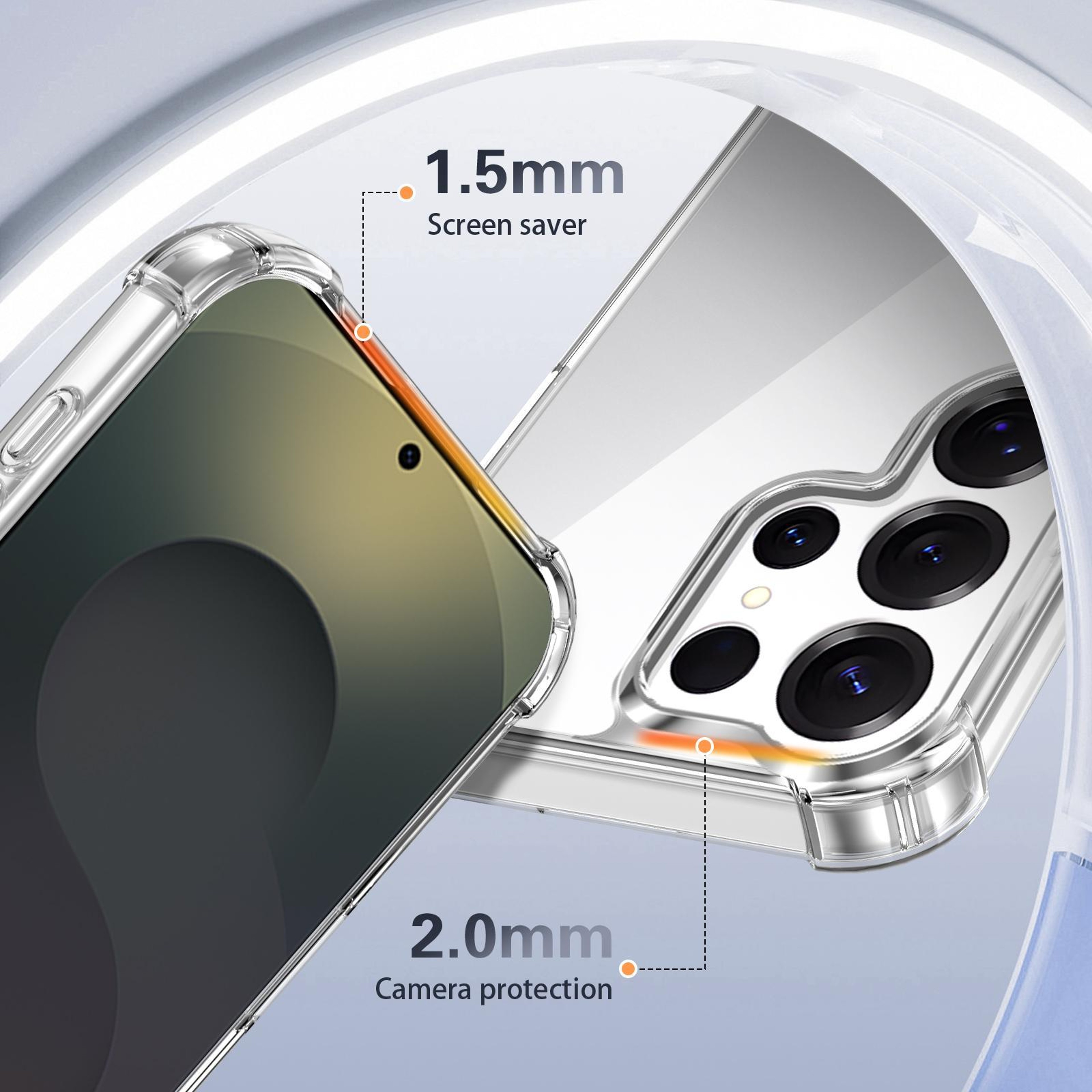 Samsung Galaxy S25 Ultra Shockproof Phone Case Clear TPU Acrylic Protective Cover – view 12