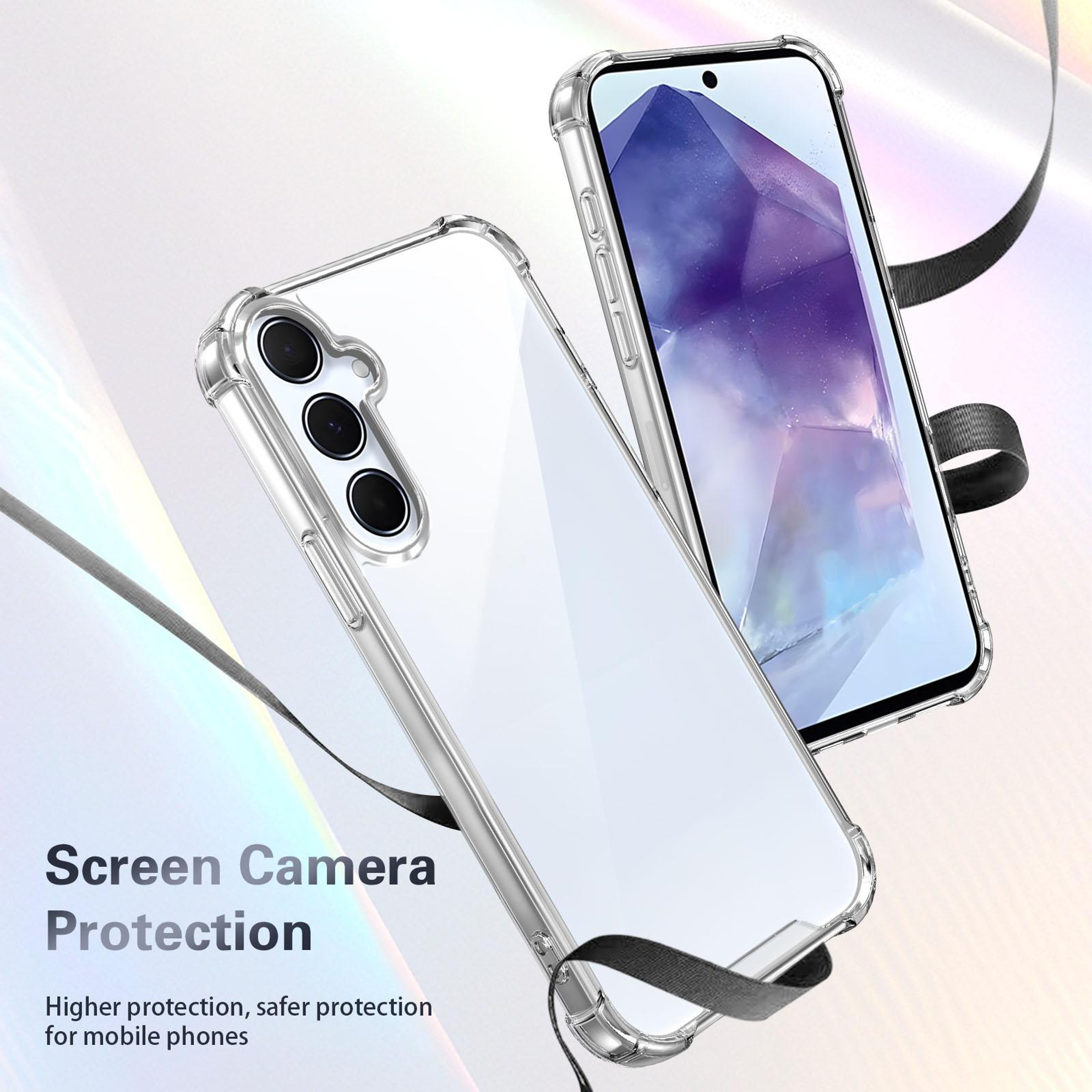 Samsung Galaxy A35 Clear Shockproof Phone Case with TPU Acrylic Protective Cover – view 7