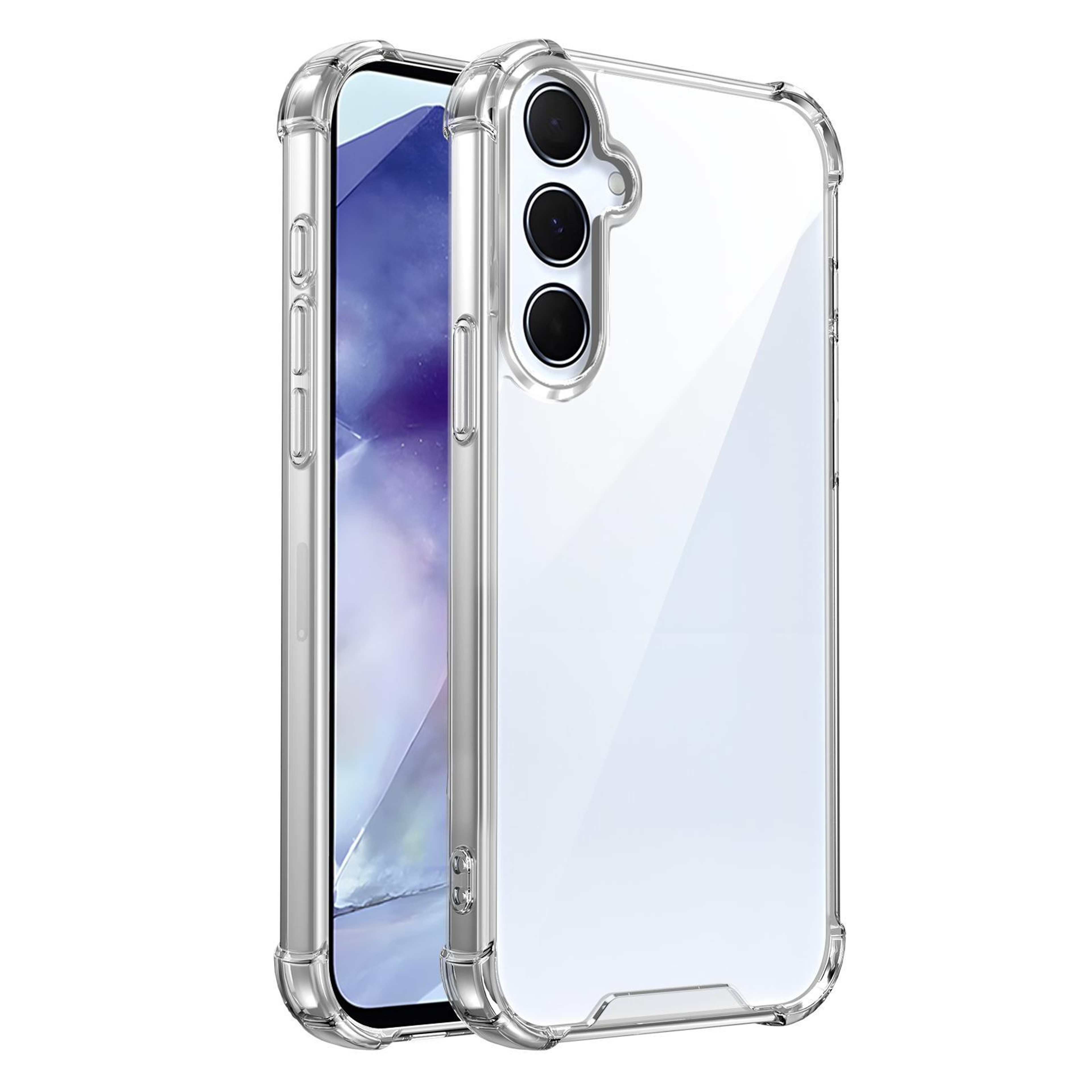 Samsung Galaxy S23 FE Clear Shockproof Phone Case with TPU Bumper & Scratch-Resistant Acrylic Back – view 1