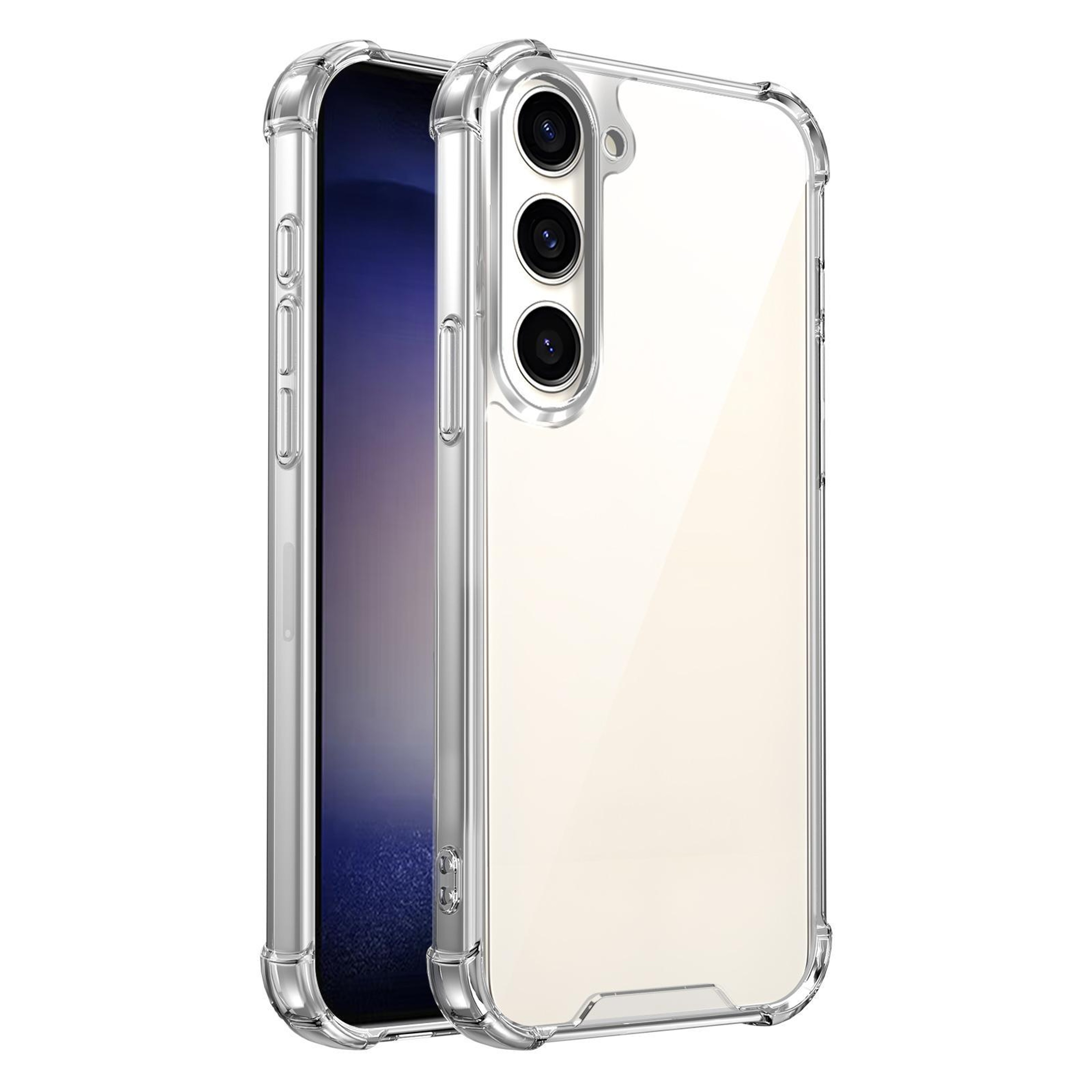 Samsung Galaxy S23 Plus Clear Shockproof Phone Case with Anti Scratch Acrylic Back – view 1