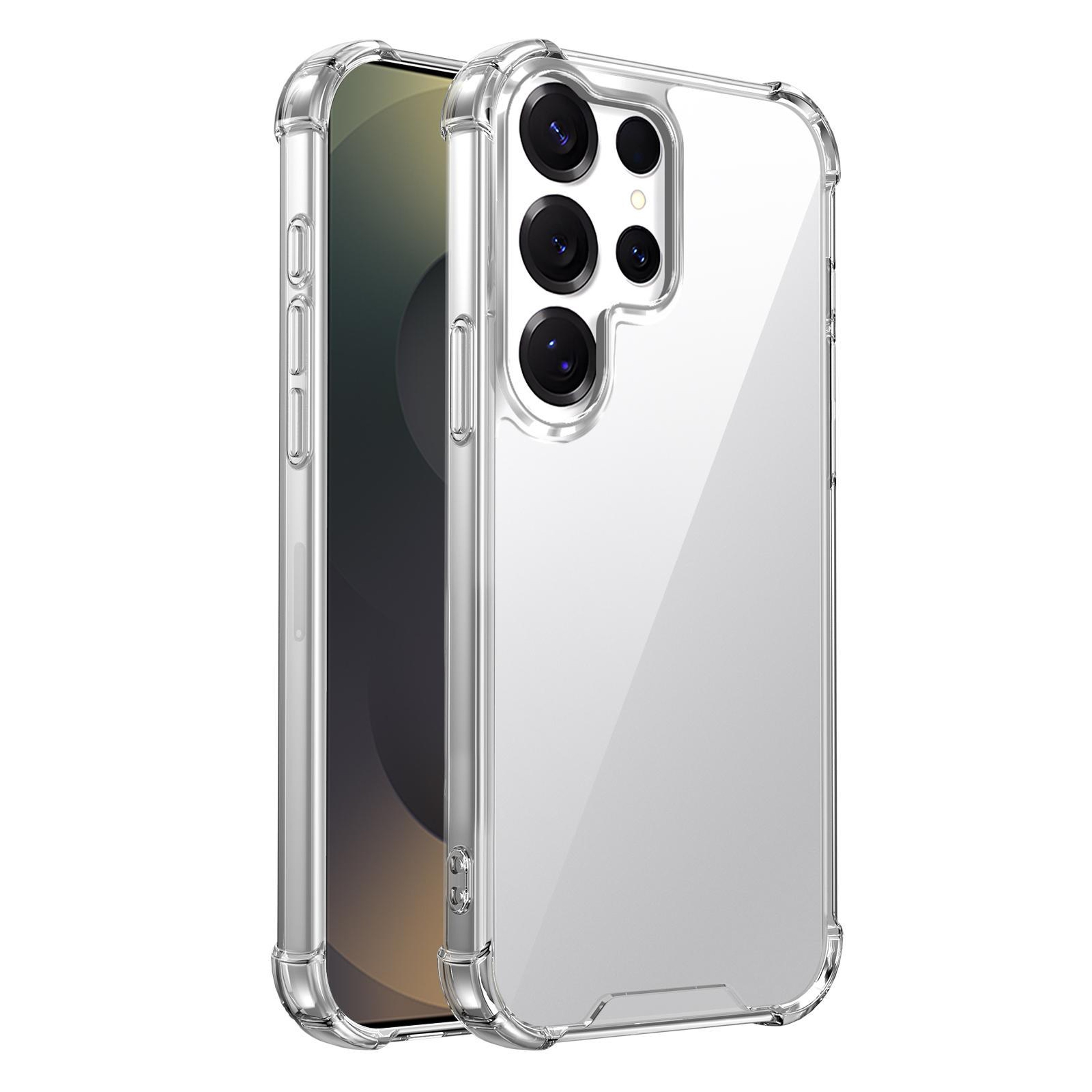 Crystal Clear Samsung Galaxy S22 Ultra case with Shockproof TPU Bumper & Scratch-Resistant Acrylic Back – view 1