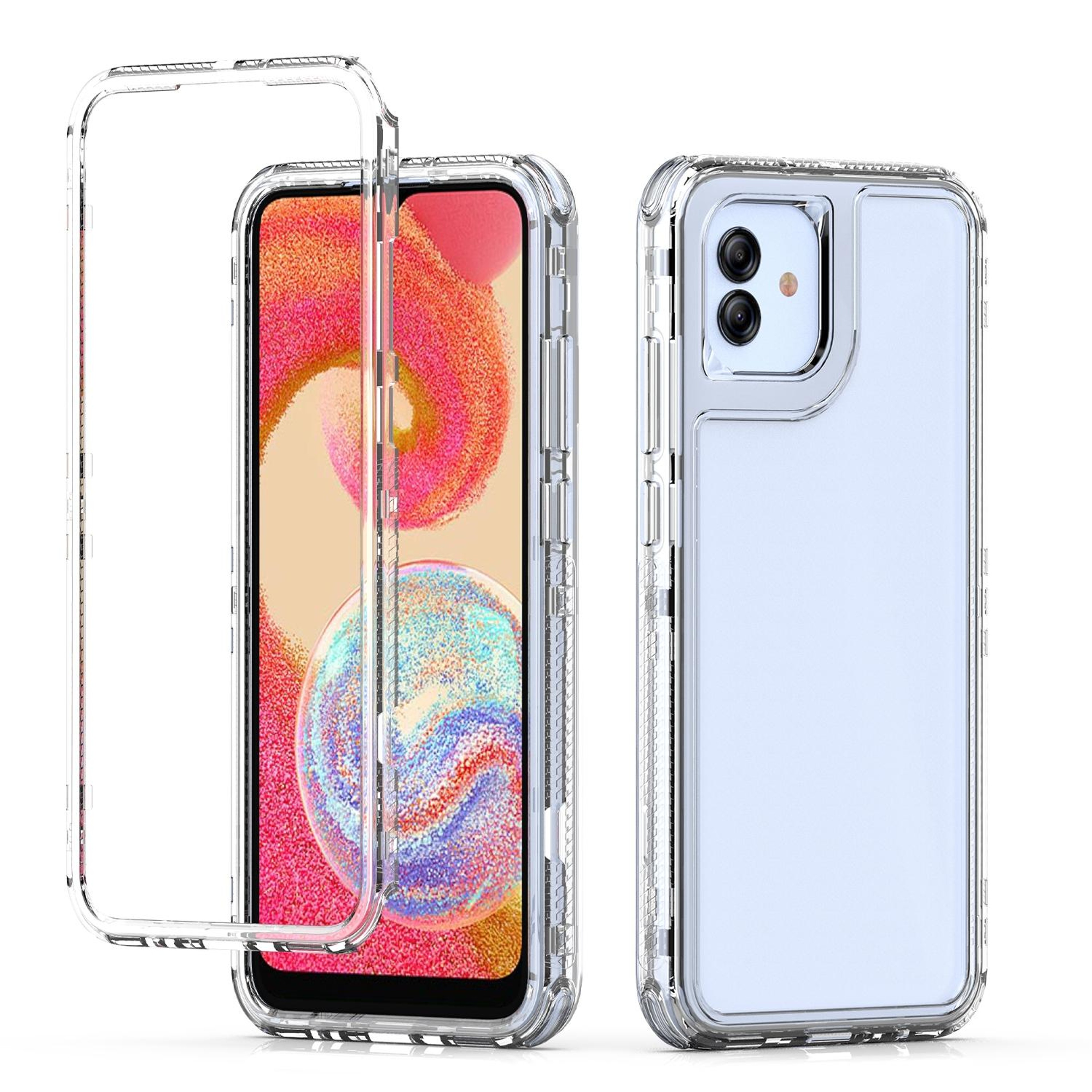 Samsung Galaxy A04e Case Clear Phone Cover with Acrylic Back Shockproof Transparent Protection – view 1