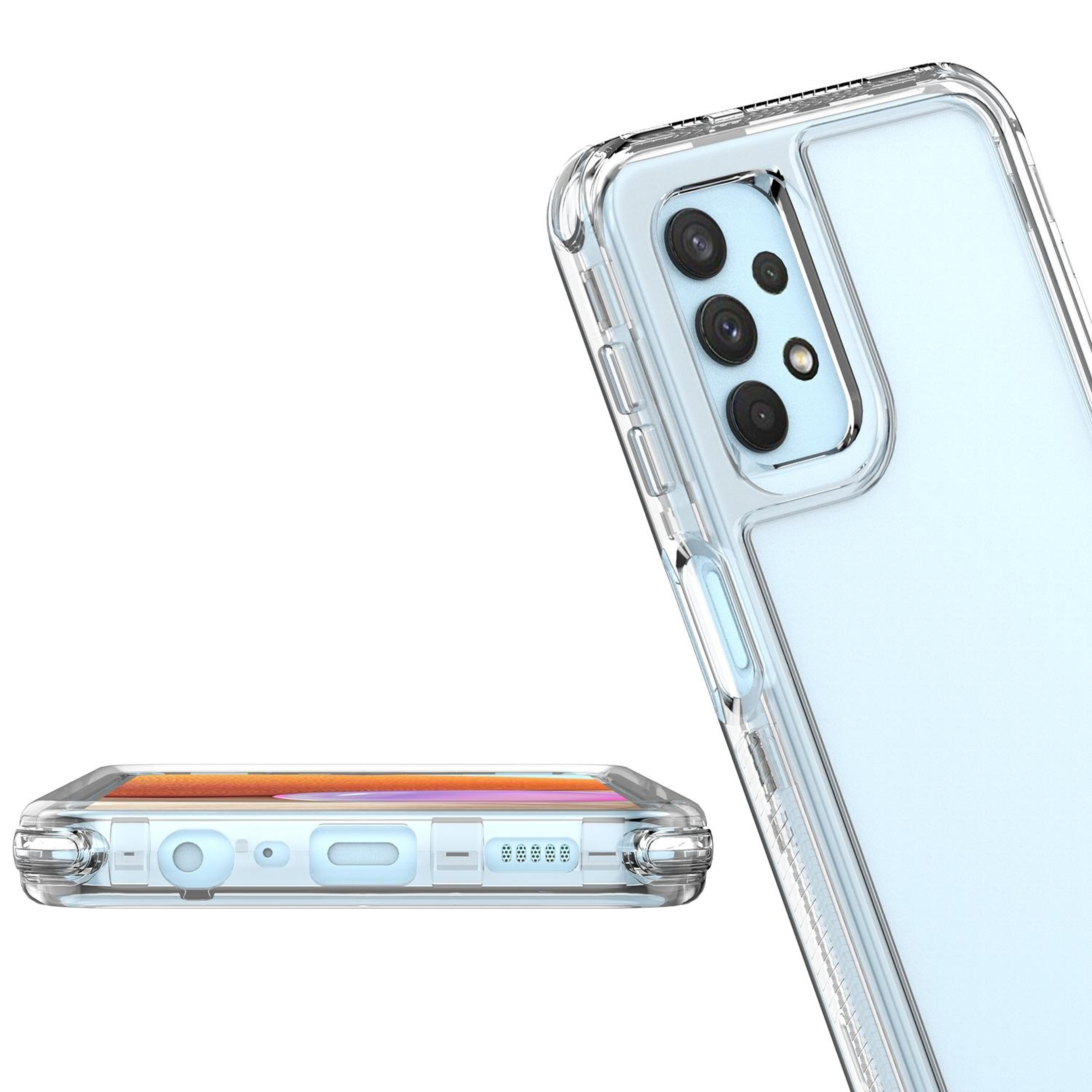 Samsung Galaxy A13 5G & A32 5G Clear Protective Case with Acrylic Back Shockproof Transparent Cover – view 5
