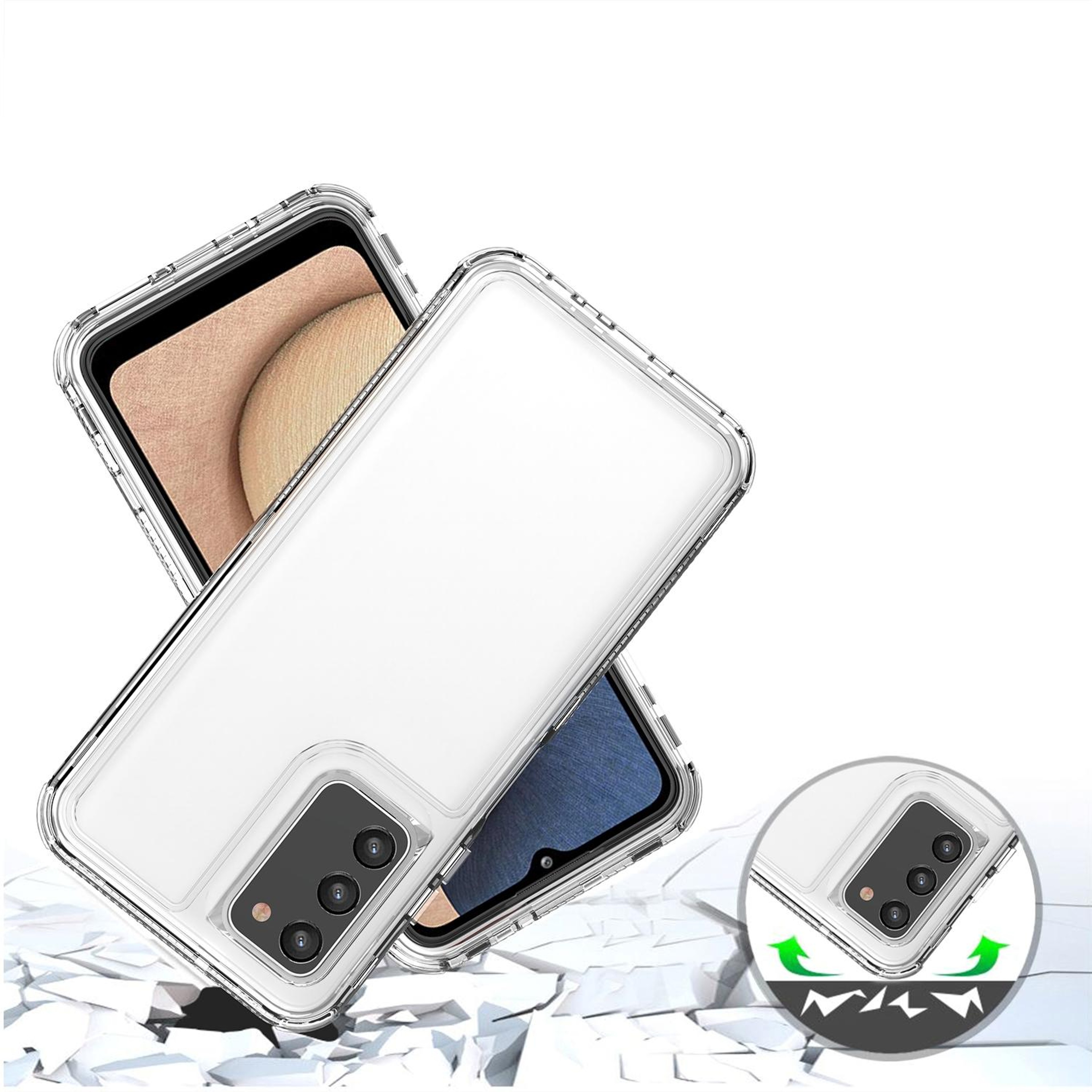 Crystal Clear Samsung Galaxy A03s Case Slim Shockproof Transparent Phone Cover – view 4