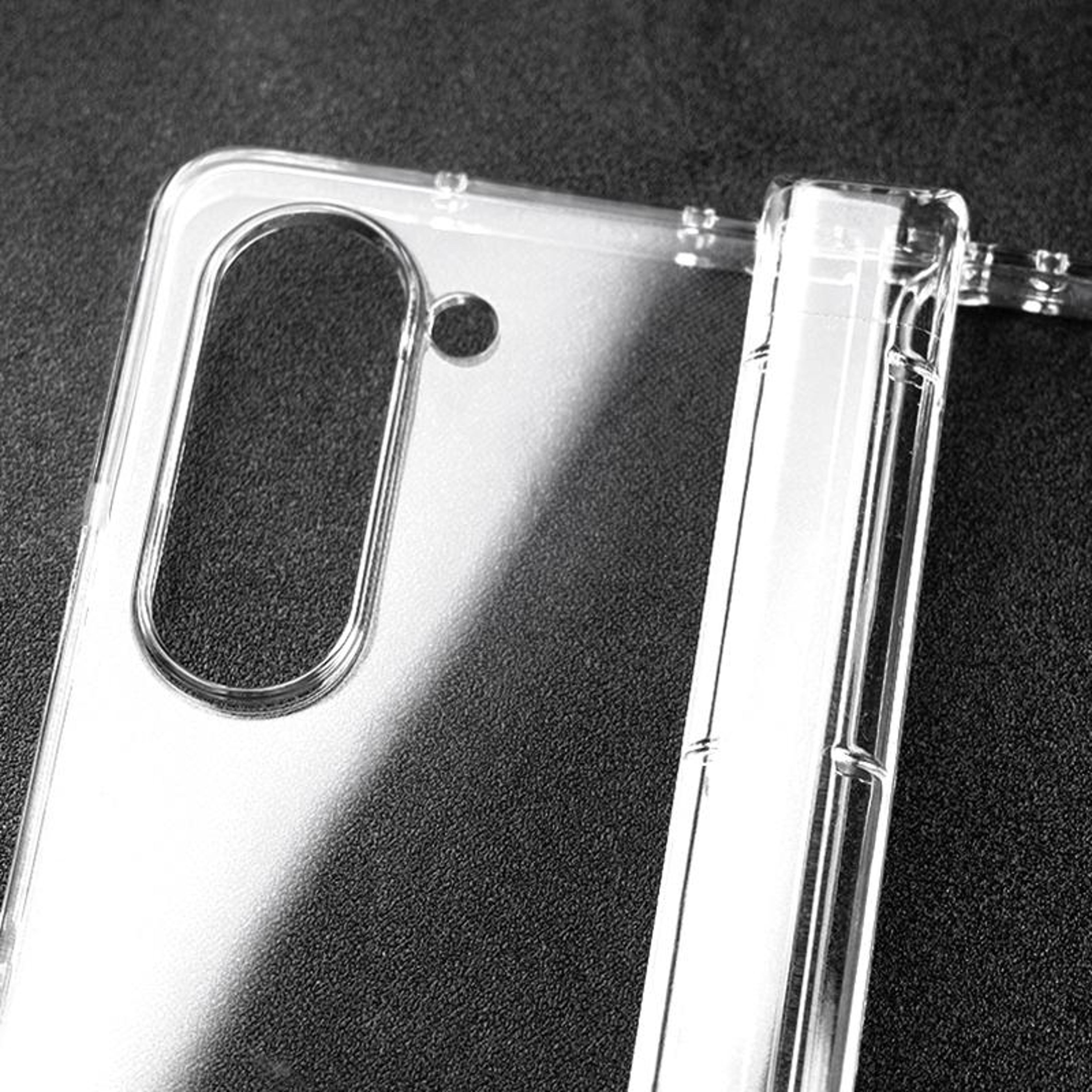 Samsung Galaxy Z Fold5 Clear Phone Case Shockproof Transparent Hard PC Protective Cover – view 3