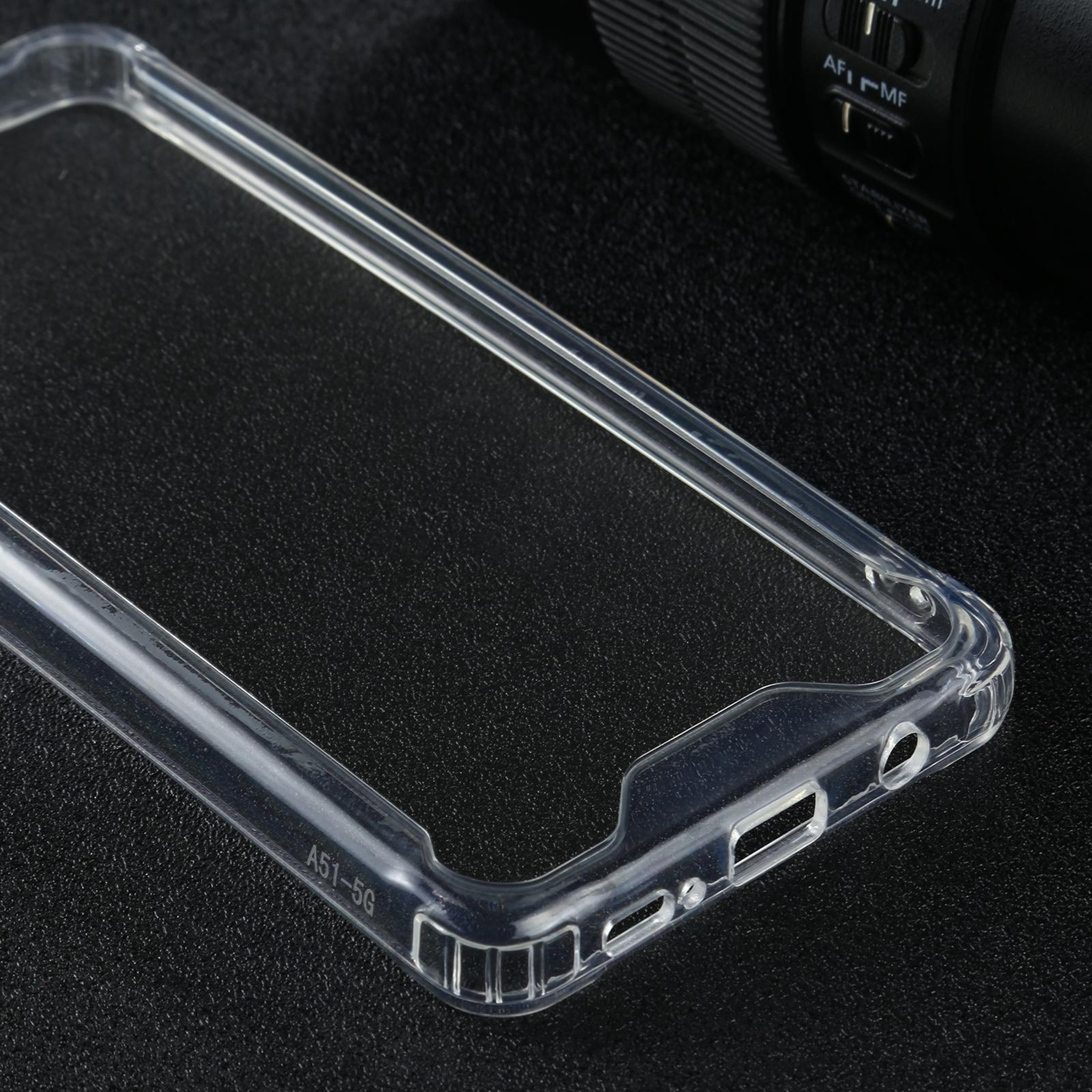 Clear Shockproof Samsung Galaxy A51 5G Case – Transparent TPU + PC Protective Phone Cover – view 4