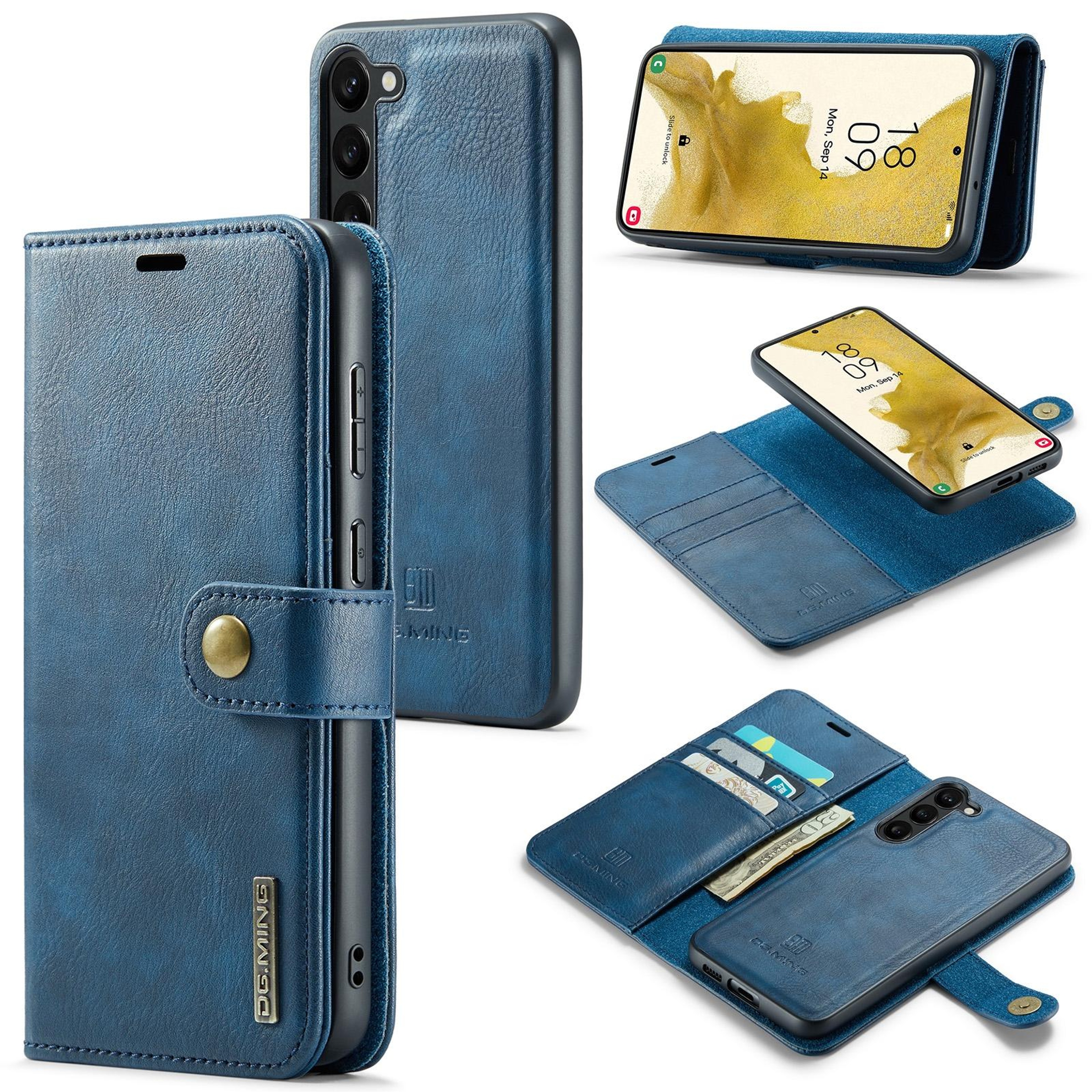 Samsung Galaxy S23 Plus Wallet Case Detachable Magnetic Leather Cover With Card Holder 0