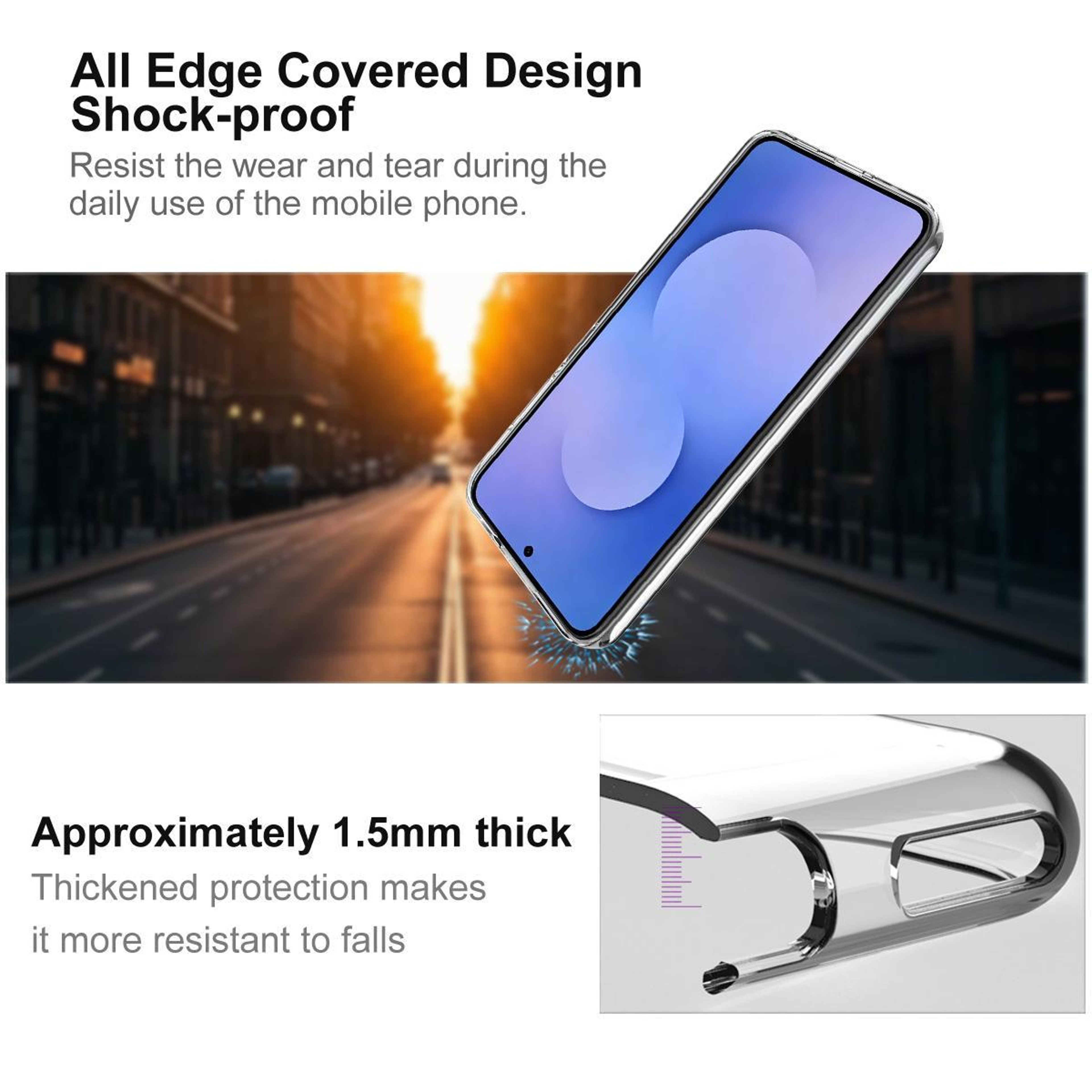 Galaxy S26 FE 5G Case Clear Shockproof TPU Protective Cover – view 6